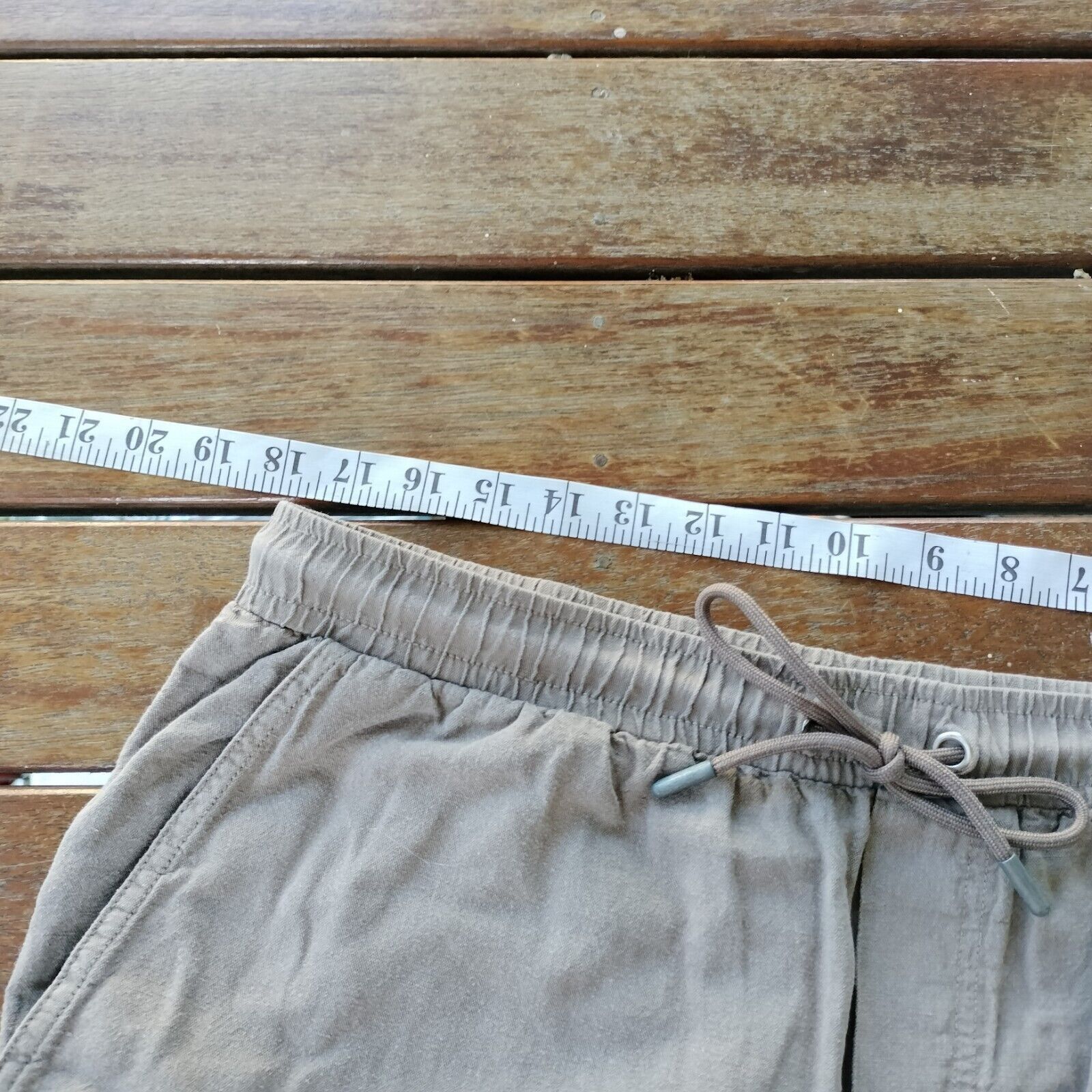 Designer × Other Mens Shorts Khaki Brown Linen Cotton Straight Leg Utility Size US 36 / EU 52 - 9 Thumbnail
