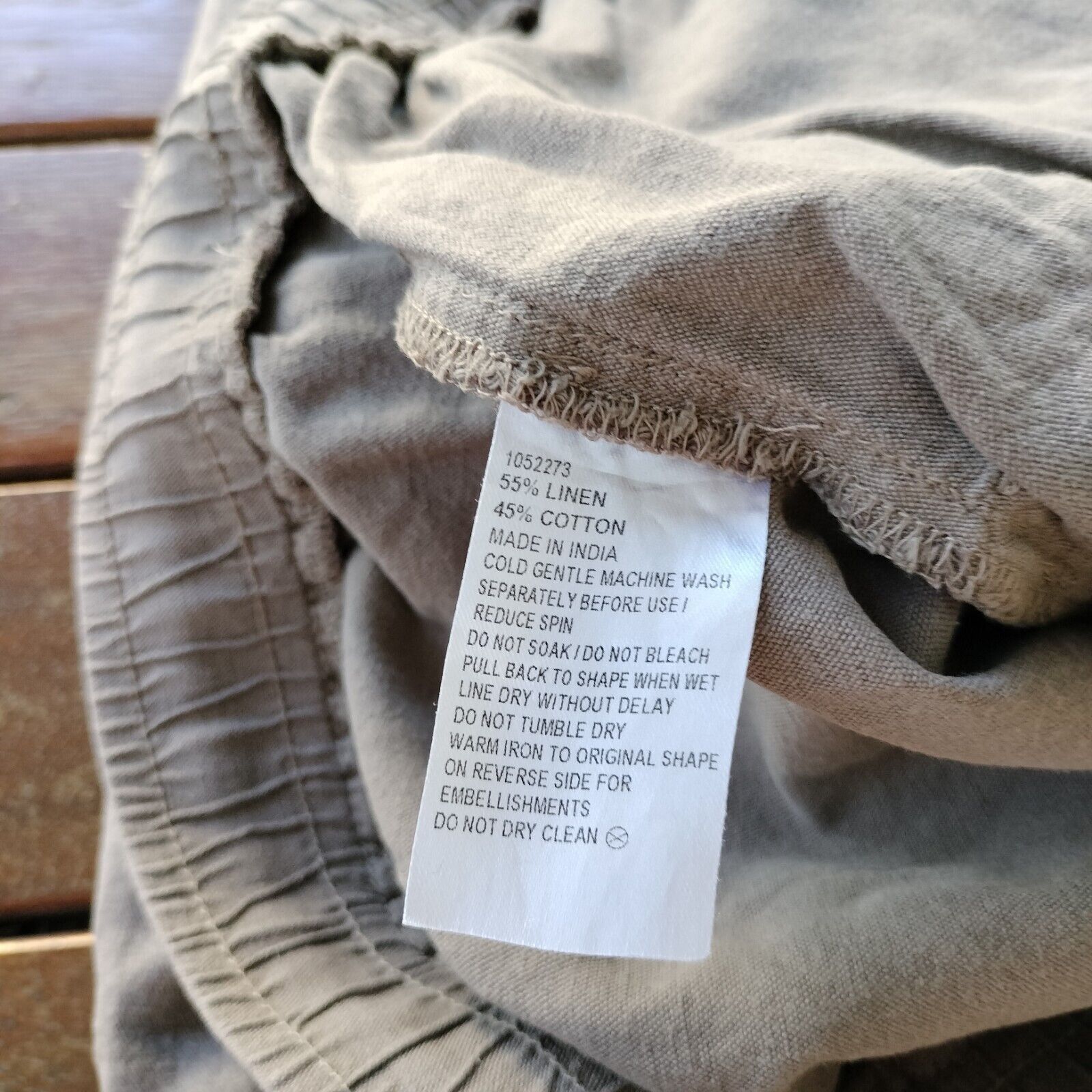 Designer × Other Mens Shorts Khaki Brown Linen Cotton Straight Leg Utility Size US 36 / EU 52 - 8 Thumbnail