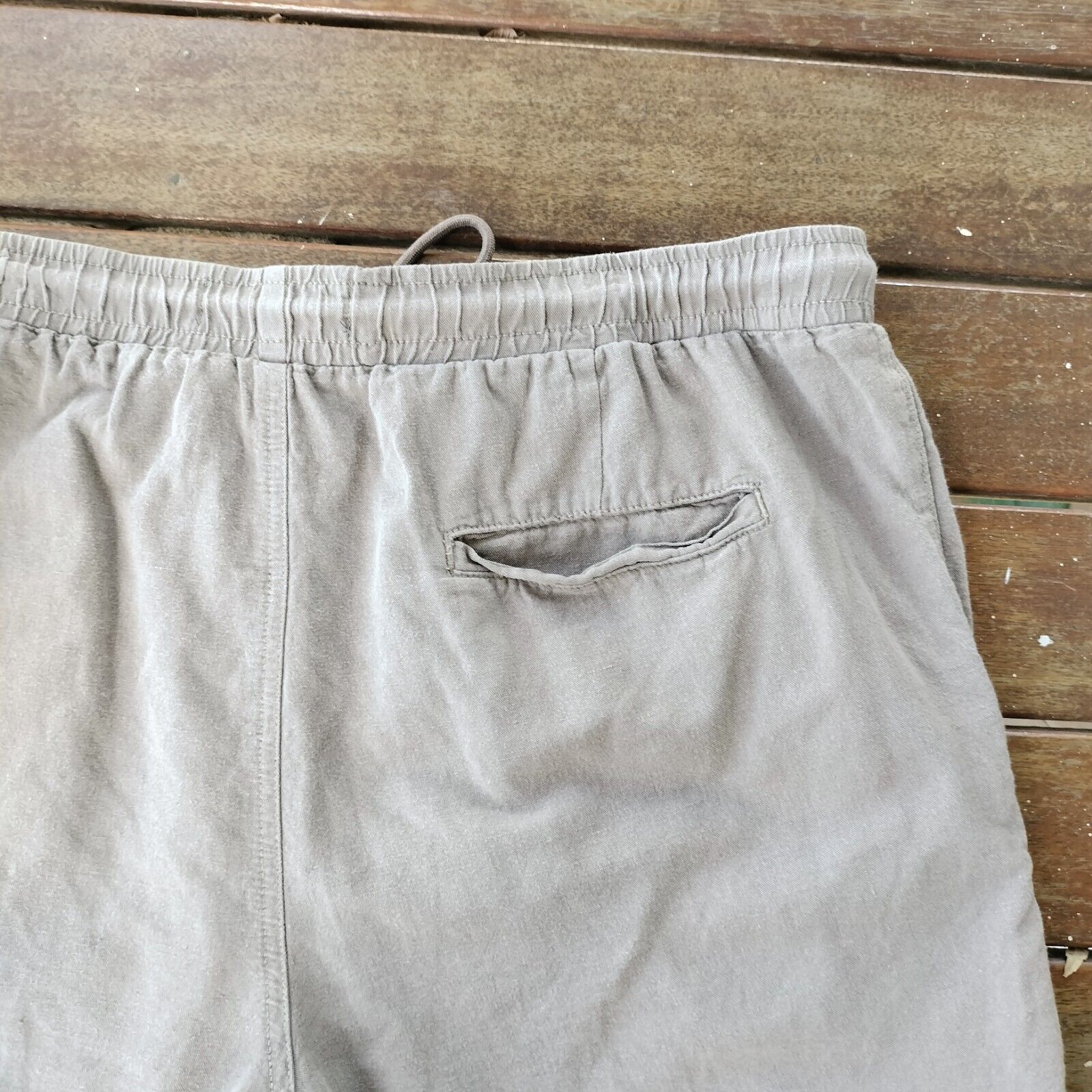 Designer × Other Mens Shorts Khaki Brown Linen Cotton Straight Leg Utility Size US 36 / EU 52 - 5 Thumbnail