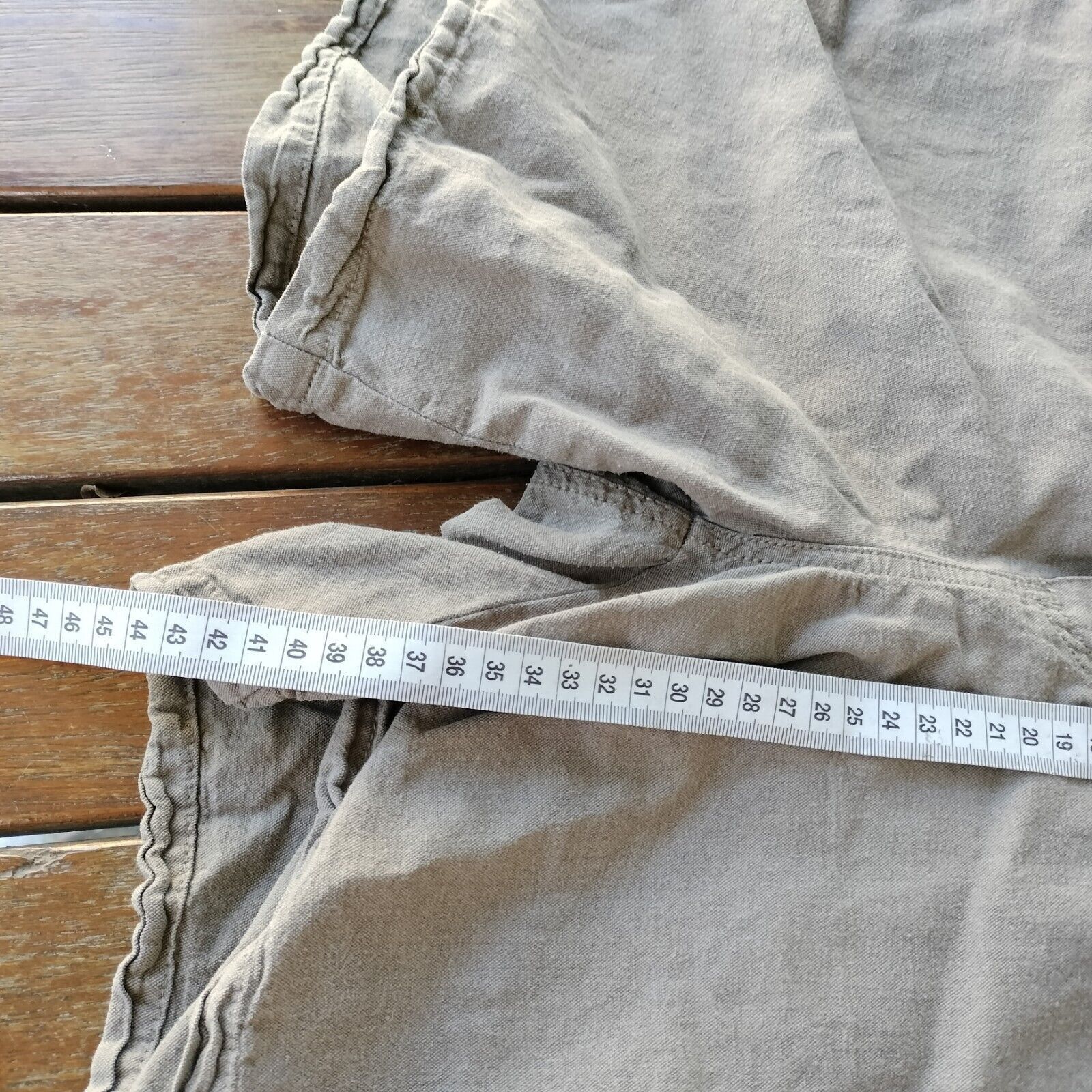 Designer × Other Mens Shorts Khaki Brown Linen Cotton Straight Leg Utility Size US 36 / EU 52 - 10 Thumbnail
