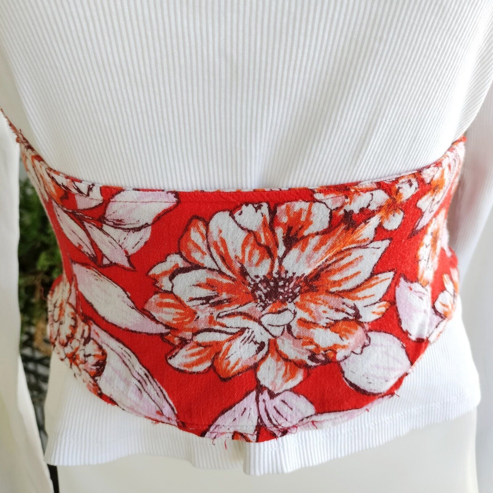 Designer × Handmade Handmade Corset Halter Waist Belt Floral Upcycled Size ONE SIZE - 5 Thumbnail