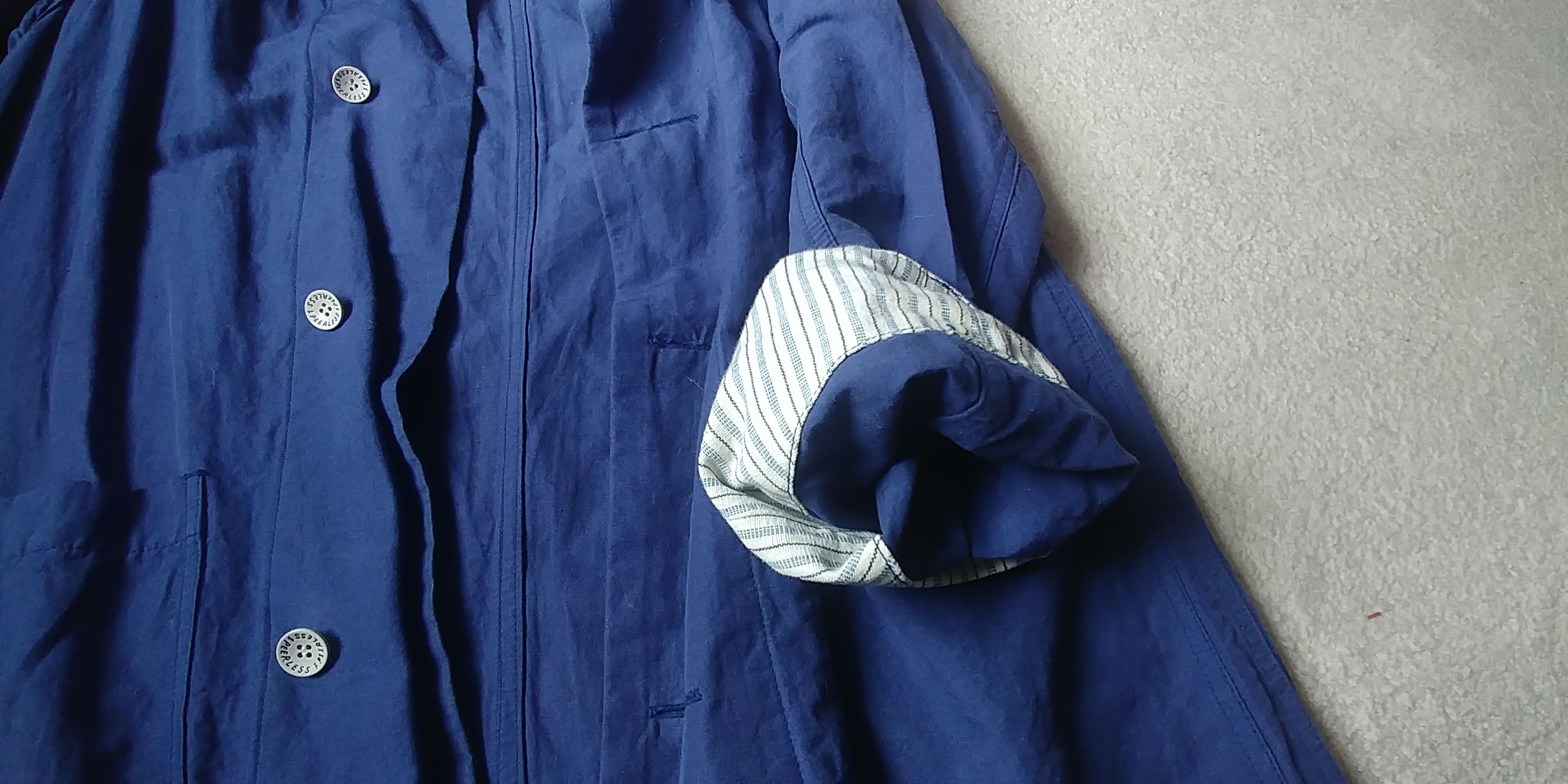 Visvim Grease Monkey Coat (C/Li) Navy 1 S 2019 UWT Size US S / EU 44-46 / 1 - 4 Thumbnail