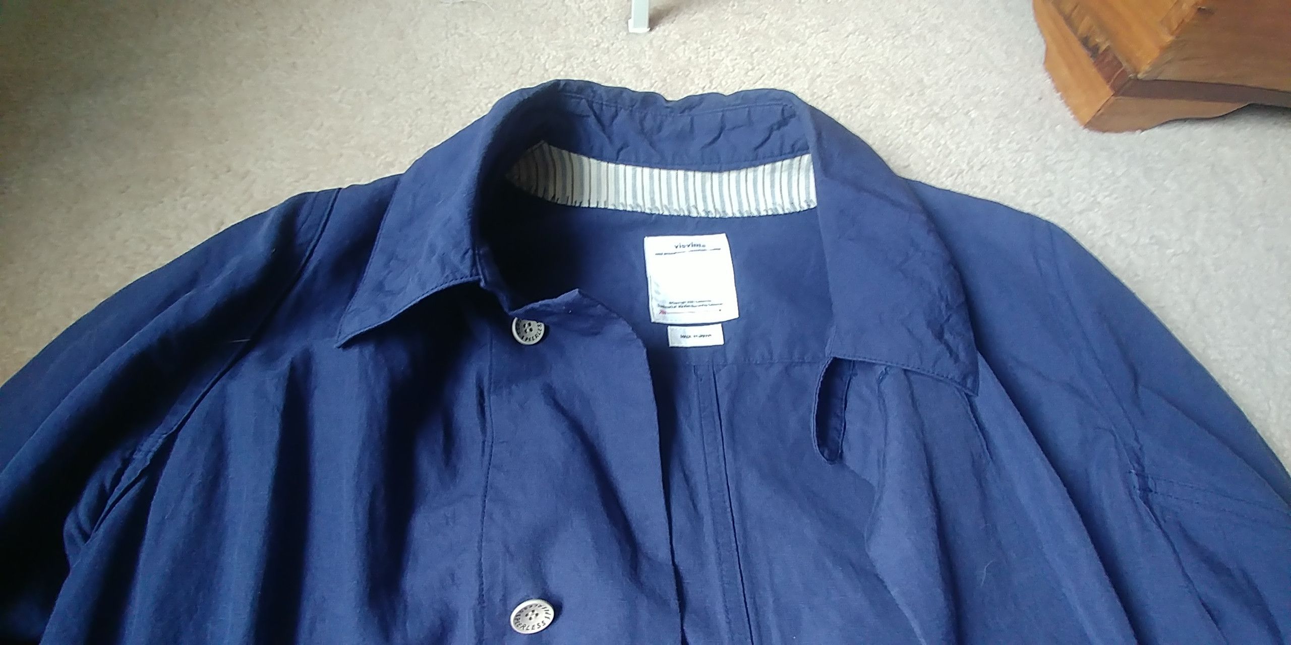 Visvim Grease Monkey Coat (C/Li) Navy 1 S 2019 UWT Size US S / EU 44-46 / 1 - 2 Thumbnail