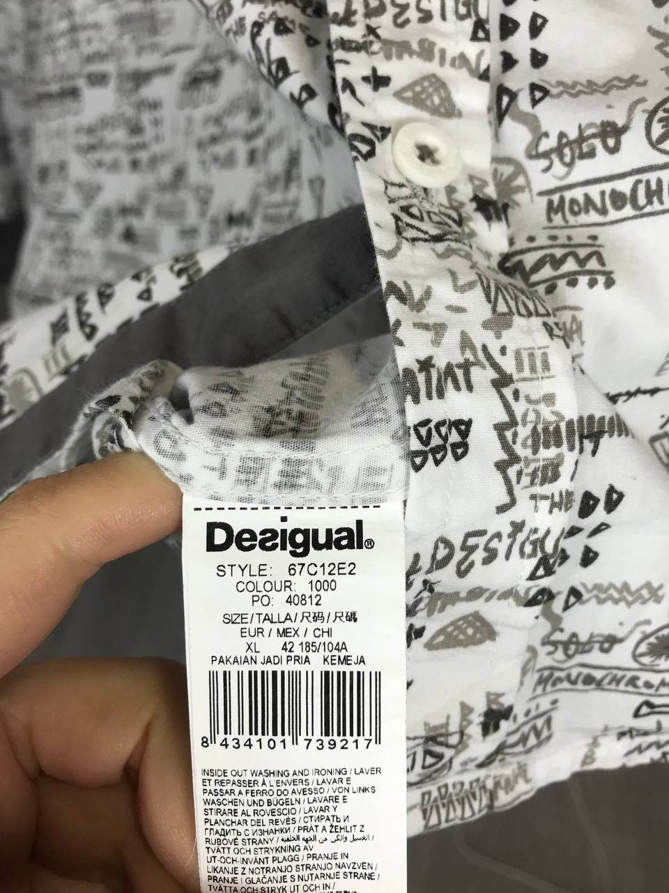 Desigual Desigual luxury crazy designer art overprinted shirt Size US XL / EU 56 / 4 - 4 Thumbnail