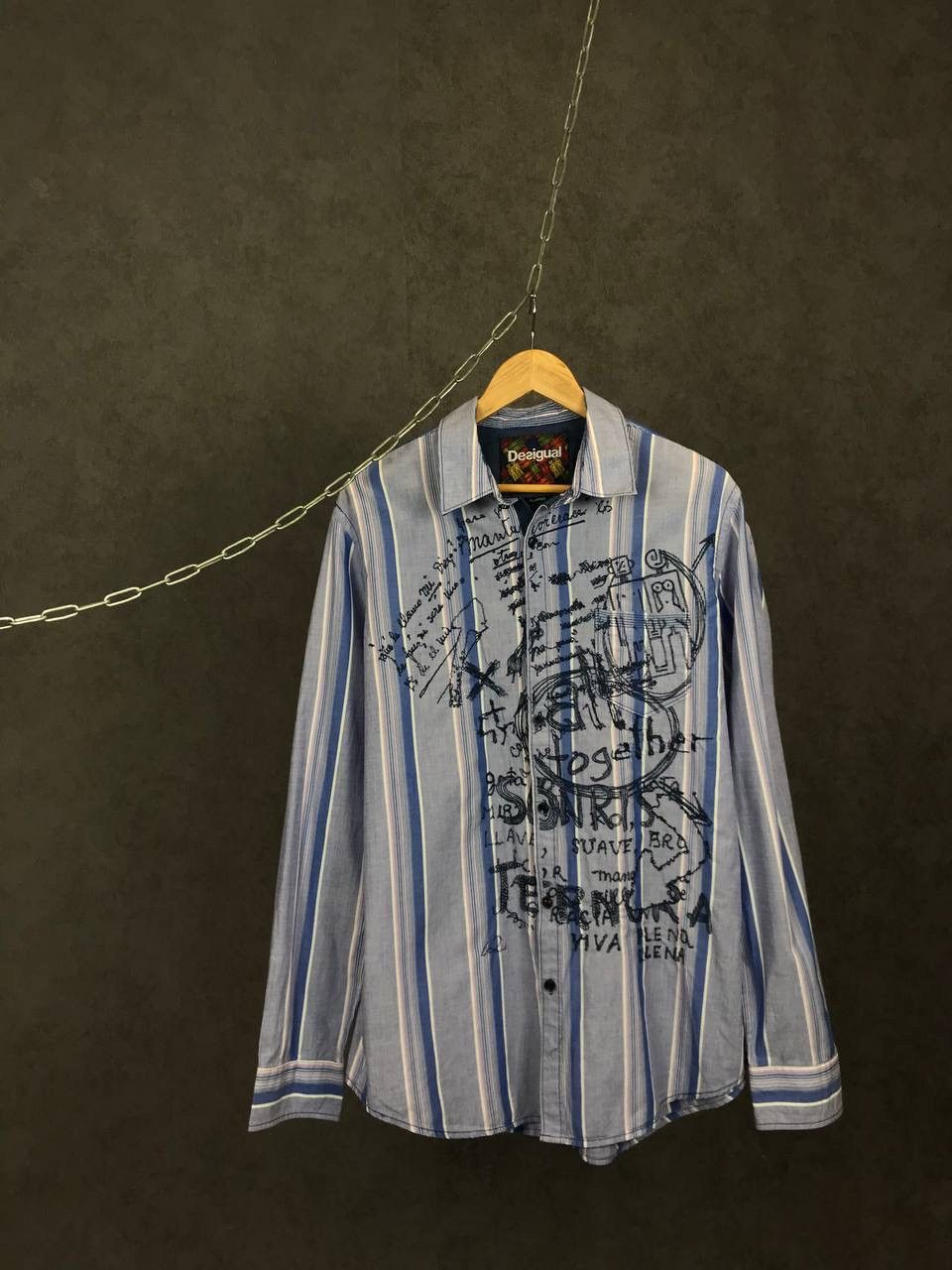 Desigual Desigual luxury crazy designer art overprinted shirt Size US XL / EU 56 / 4 - 1 Thumbnail