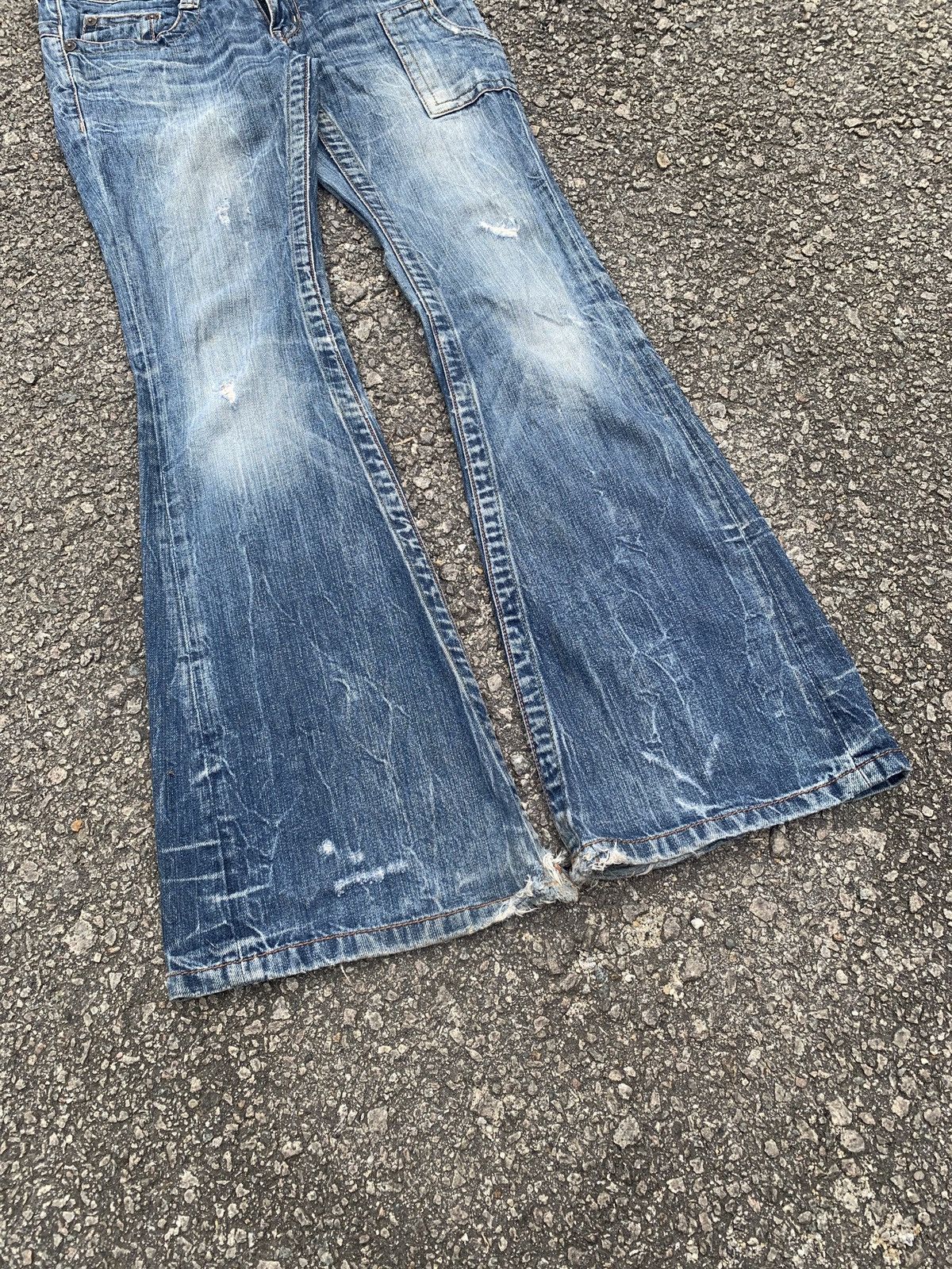 If Six Was Nine × Japanese Brand × Tornado Mart 🔥Flared🔥Vintage Drive Jeans Romantic Flare Bootcut Size 32" / US 10 / IT 46 - 5 Thumbnail
