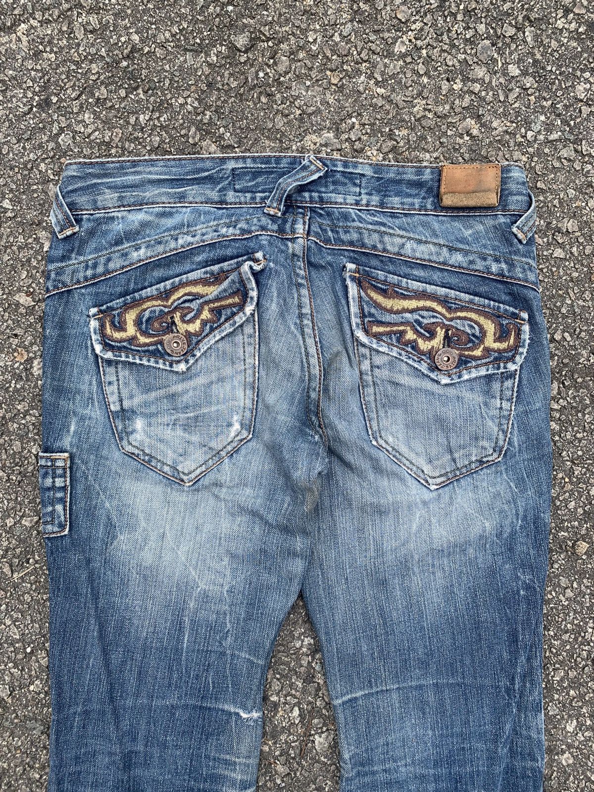 If Six Was Nine × Japanese Brand × Tornado Mart 🔥Flared🔥Vintage Drive Jeans Romantic Flare Bootcut Size 32" / US 10 / IT 46 - 9 Thumbnail