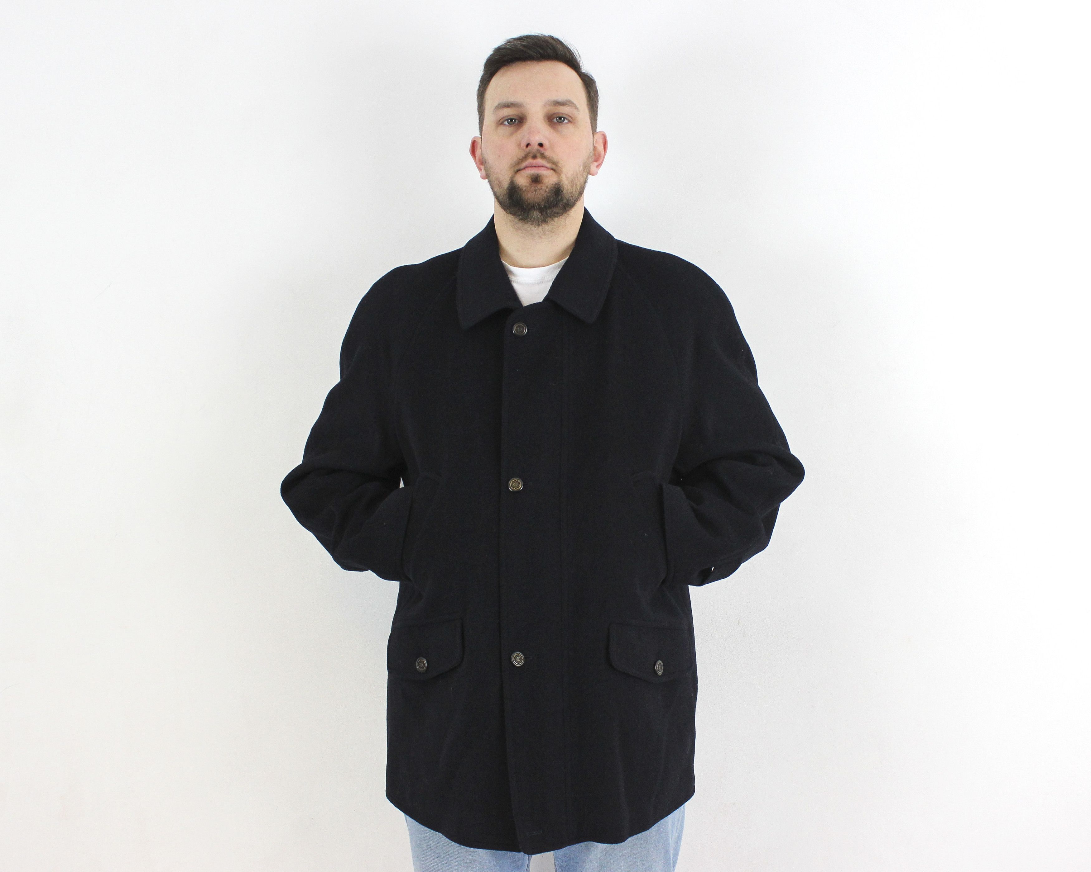 Vintage LINEA ESSE MISURINA LODEN Coat UK 42 US Lana Wool Jacket Size US L / EU 52-54 / 3 - 1 Thumbnail