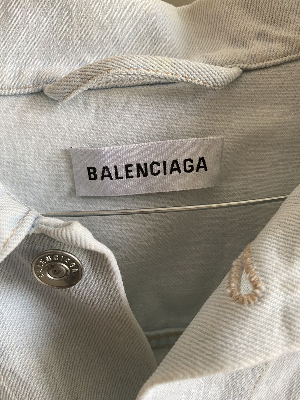 Balenciaga Balenciaga Logo Denim Jacket Size US M / EU 48-50 / 2 - 6 Thumbnail