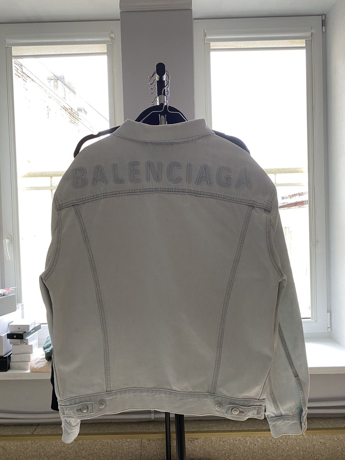 Balenciaga Balenciaga Logo Denim Jacket Size US M / EU 48-50 / 2 - 1 Thumbnail