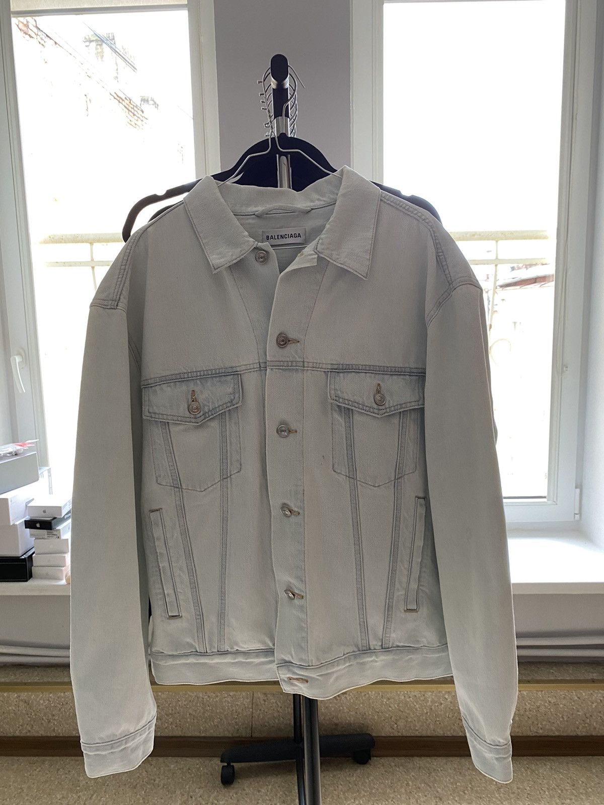 Balenciaga Balenciaga Logo Denim Jacket Size US M / EU 48-50 / 2 - 2 Thumbnail