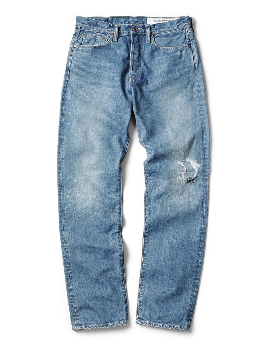 Kapital Kapital 14oz Denim 5P Monkey CISCO pants deans Size US 32 / EU 48 - 1 Thumbnail