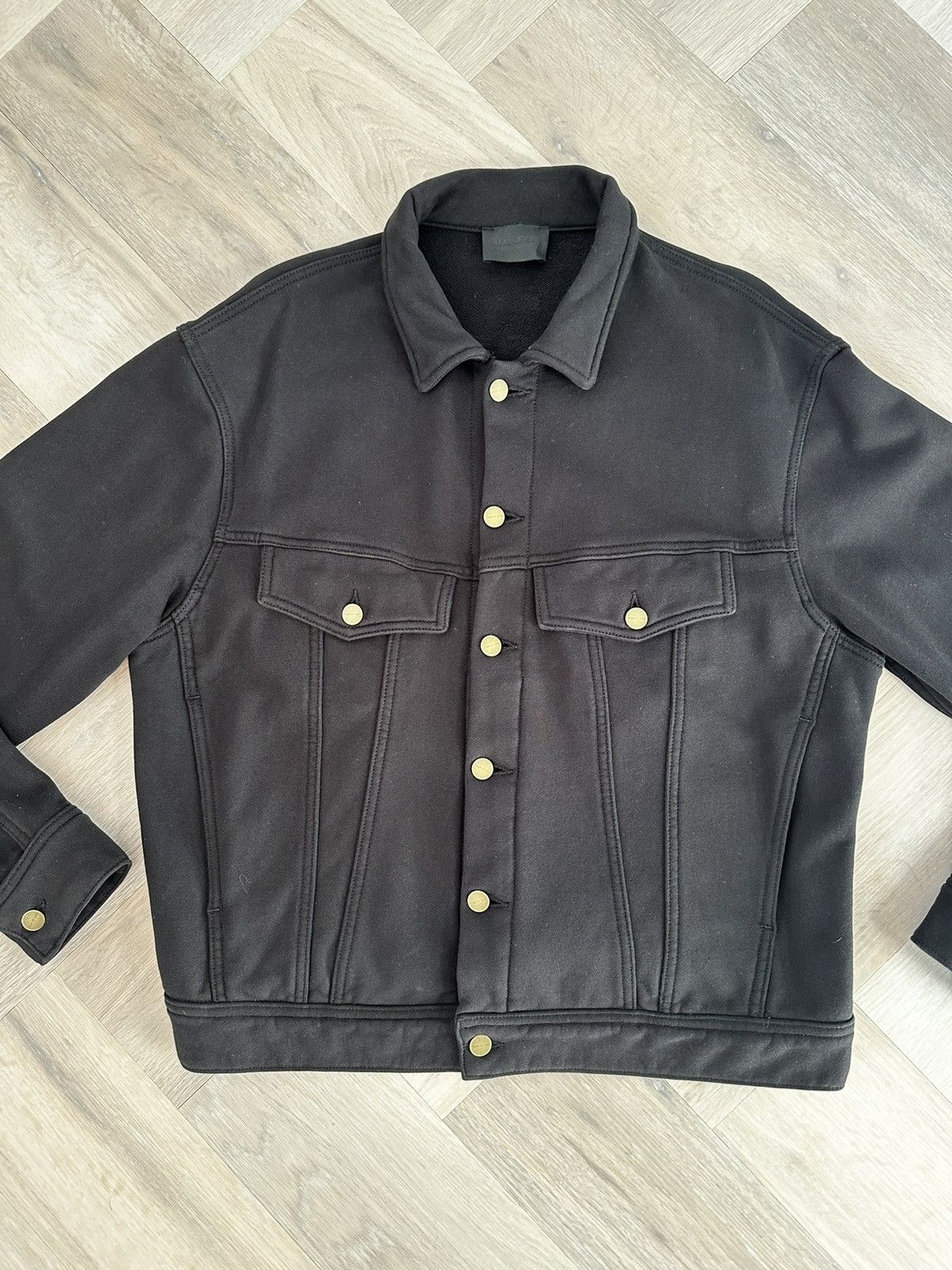 Fear of God FEAR OF GOD FLEECE TRUCKER JACKET - BLACK Size US M / EU 48-50 / 2 - 9 Thumbnail