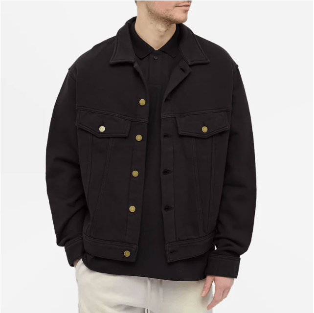 Fear of God FEAR OF GOD FLEECE TRUCKER JACKET - BLACK Size US M / EU 48-50 / 2 - 5 Thumbnail
