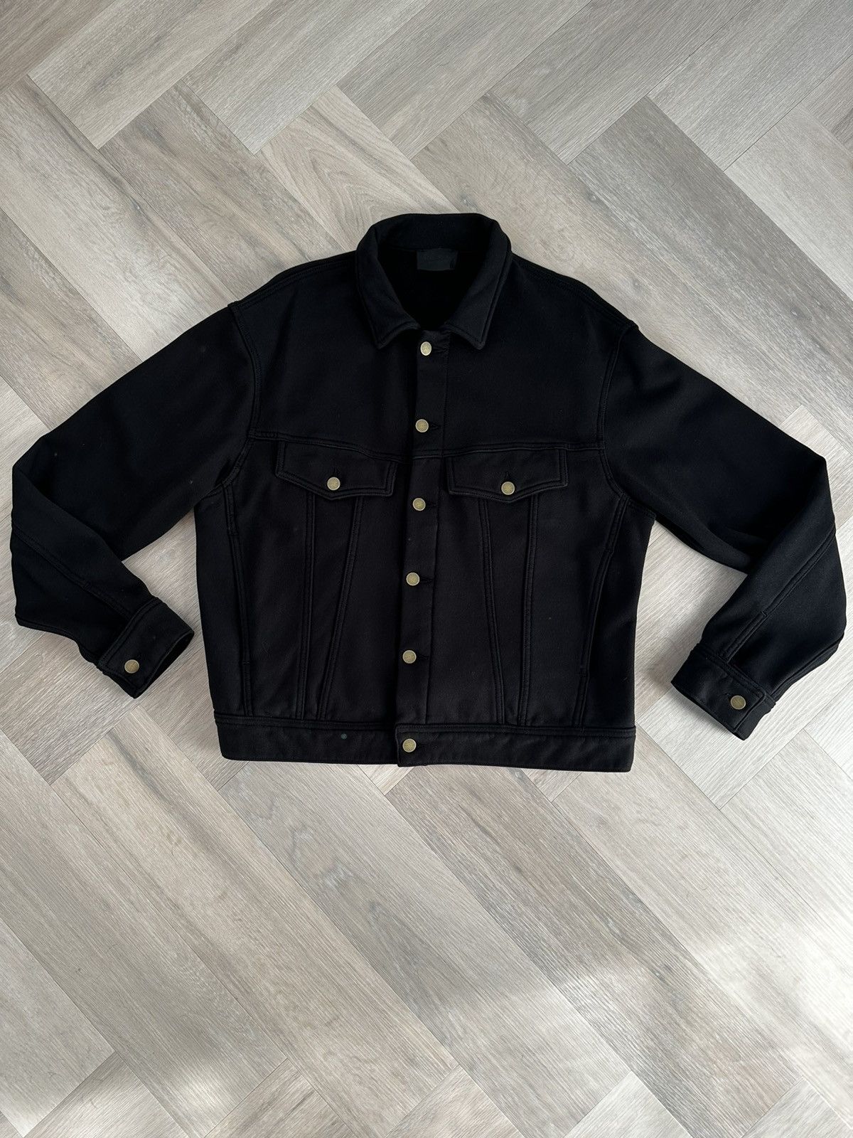 Fear of God FEAR OF GOD FLEECE TRUCKER JACKET - BLACK Size US M / EU 48-50 / 2 - 8 Thumbnail