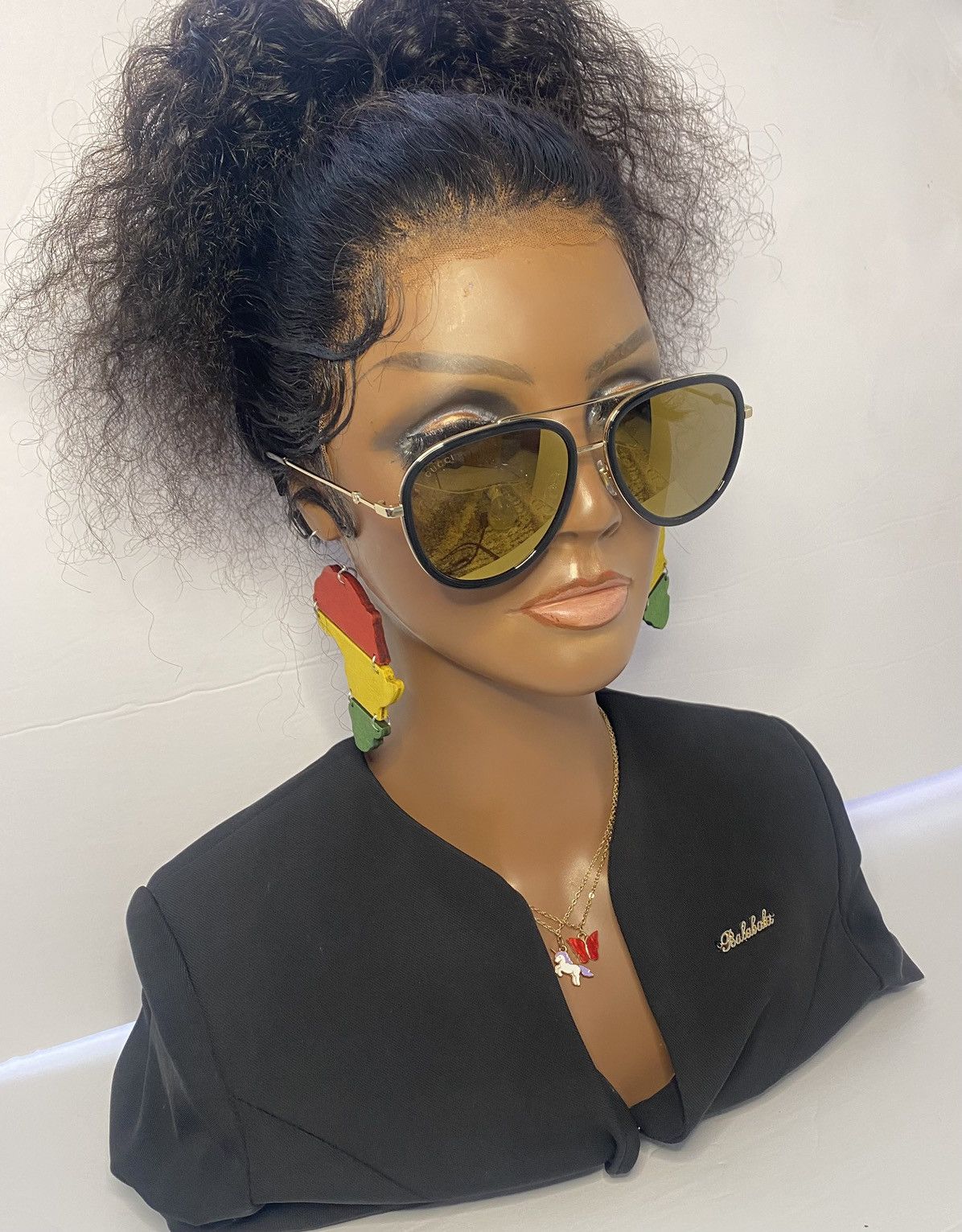 Gucci Gg1088s Gucci Women's Gold Aviator Sunglasses Gucci