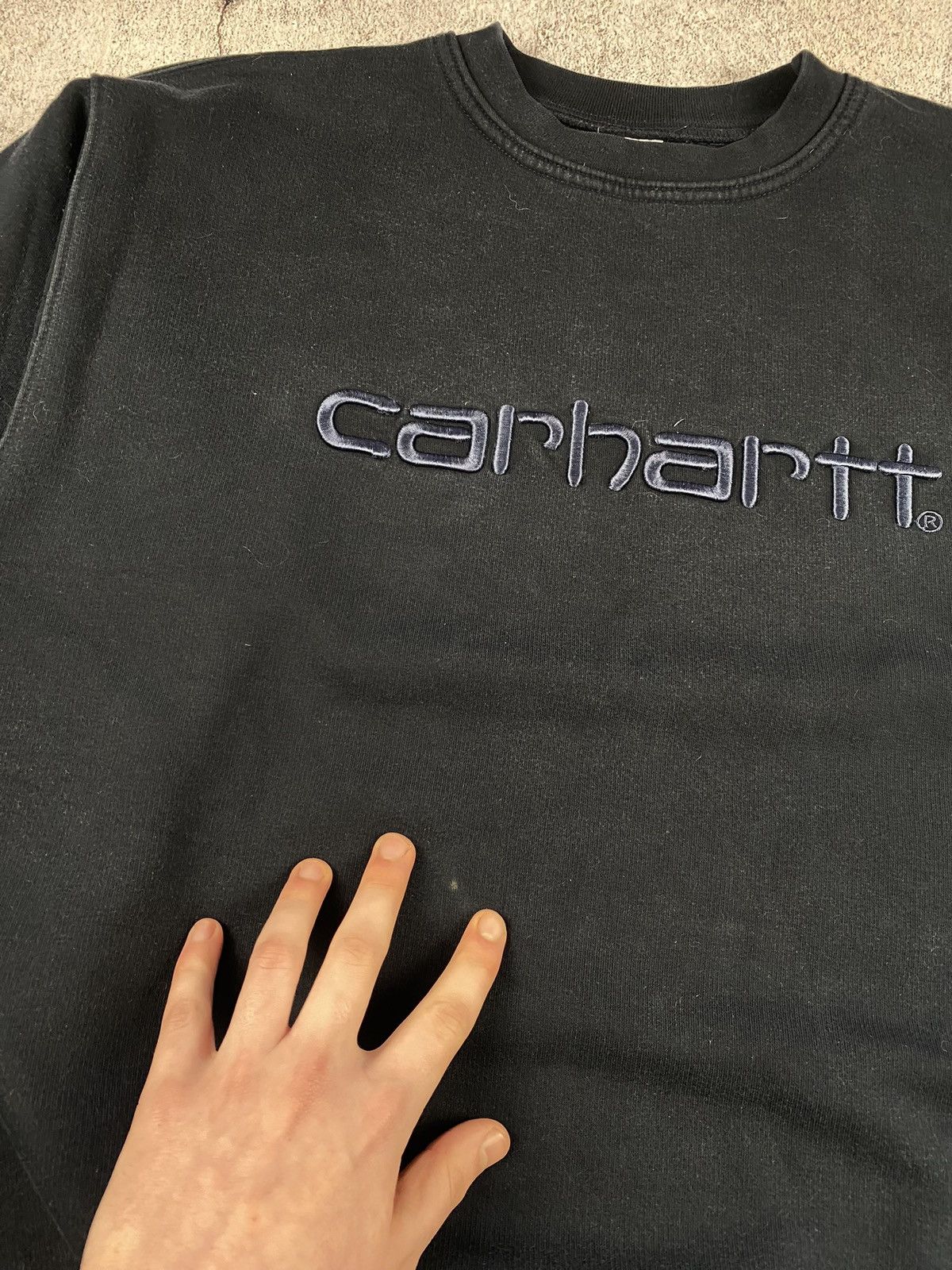 Carhartt Vintage 90s Carhartt Embroidered Spell Out Logo sweatshirt Size US L / EU 52-54 / 3 - 3 Thumbnail