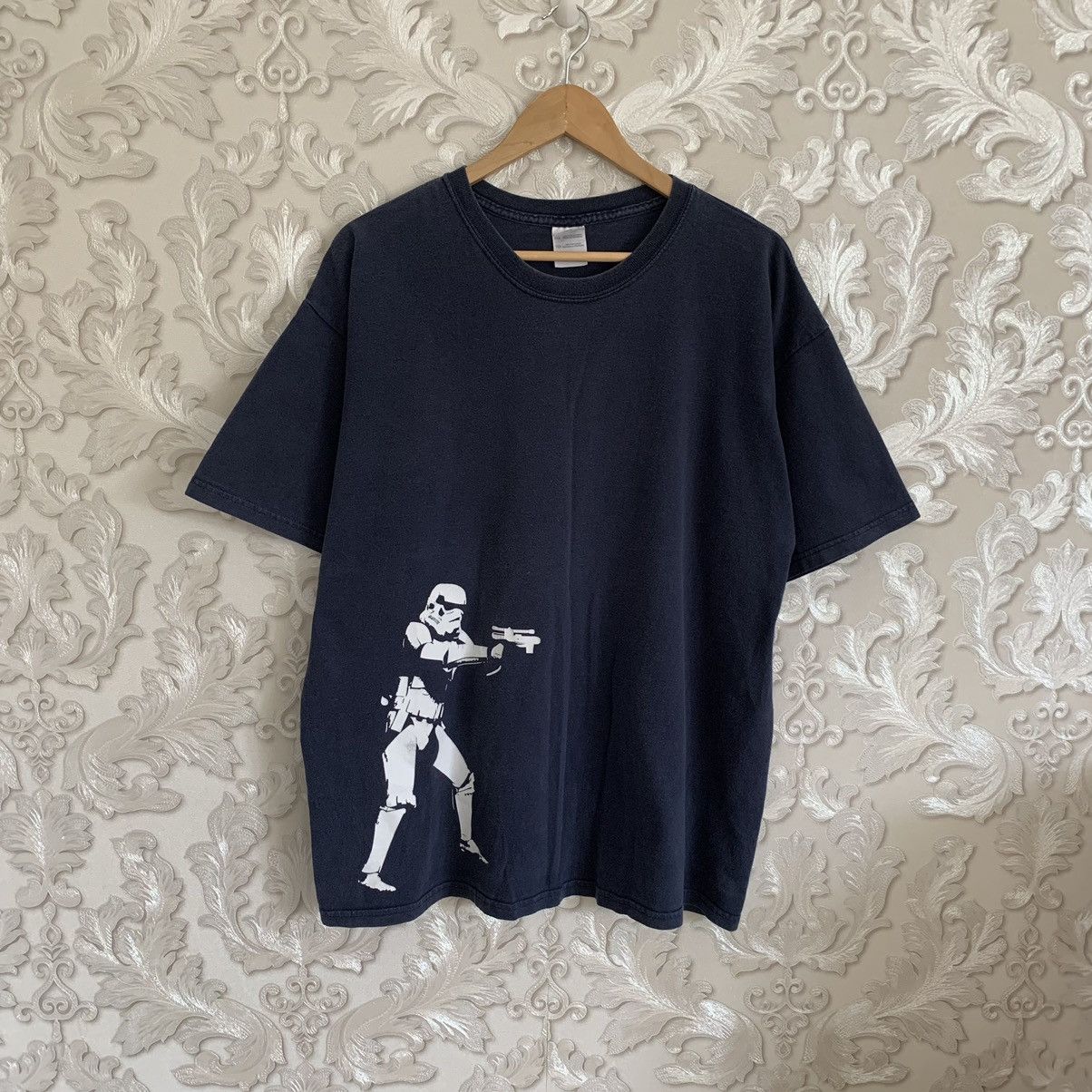 image of Star Wars x Vintage Starwars Stormtrooper Tee in Navy, Men's (Size XL)