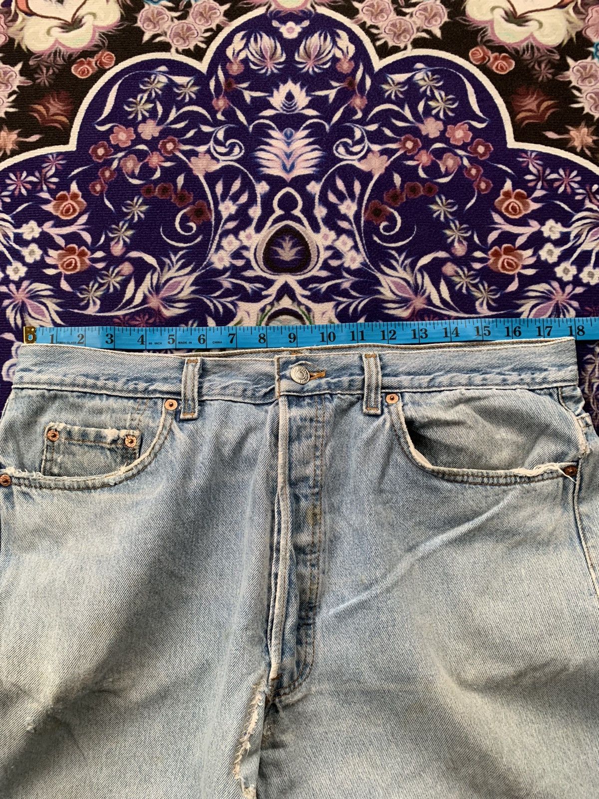 Levi's Vintage Levis 501 Faded Distressed Denim Size US 36 / EU 52 - 15 Thumbnail