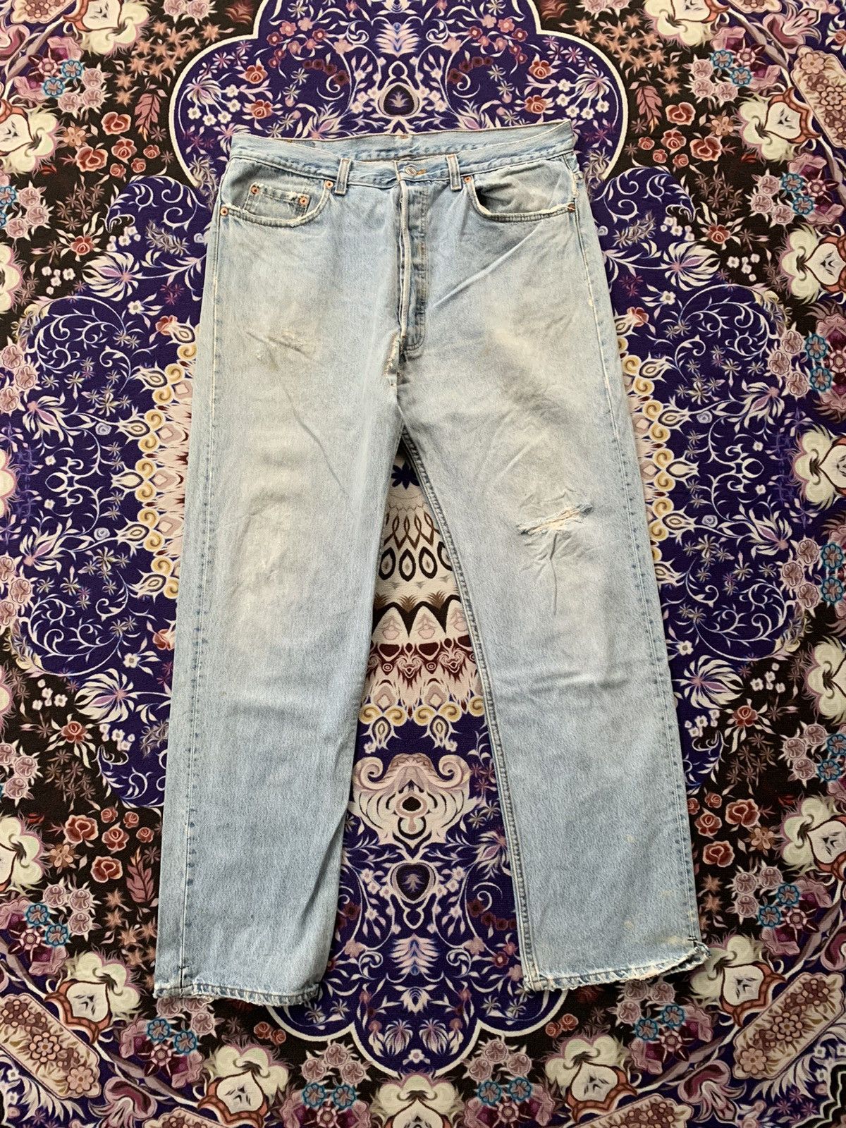Levi's Vintage Levis 501 Faded Distressed Denim Size US 36 / EU 52 - 1 Thumbnail