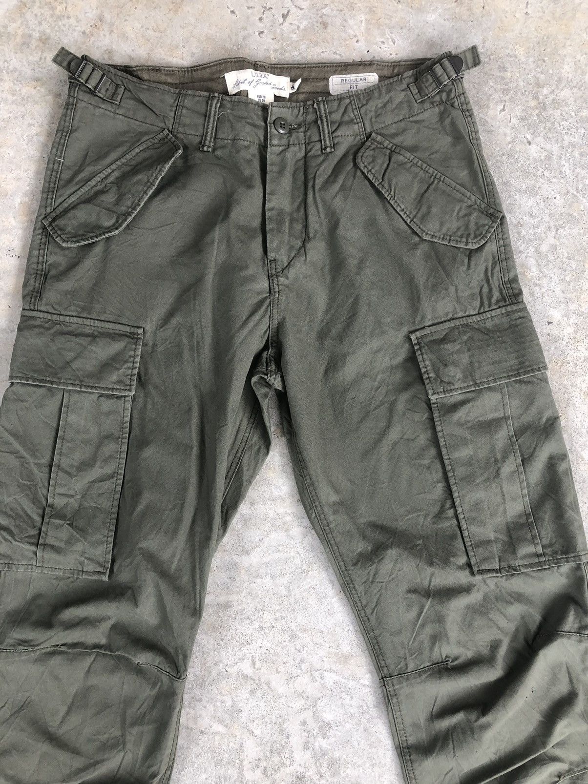 L.O.G.G. LOGG x H&M cargo pants tactical green army Size US 30 / EU 46 - 3 Thumbnail