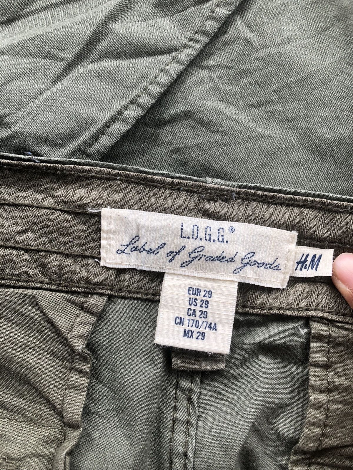 L.O.G.G. LOGG x H&M cargo pants tactical green army Size US 30 / EU 46 - 9 Thumbnail
