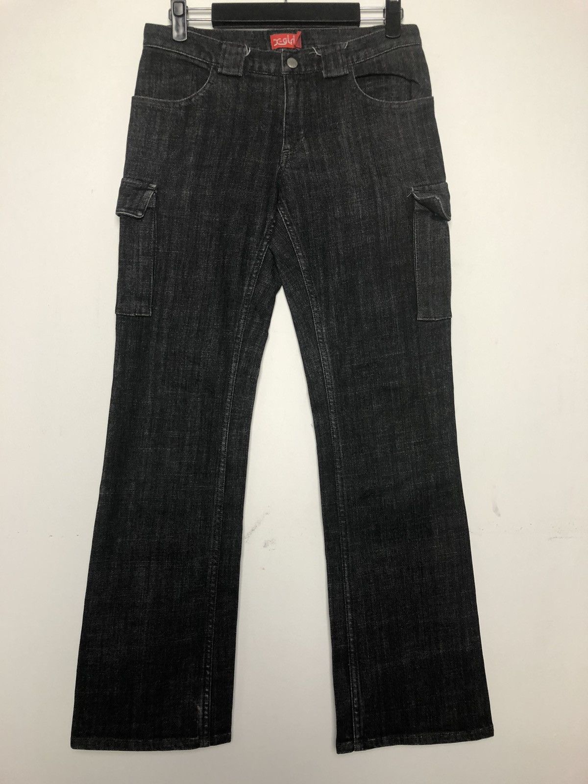 If Six Was Nine Japanese X-Girl Flared Jeans Cargo Denim Size US 30 / EU 46 - 1 Thumbnail