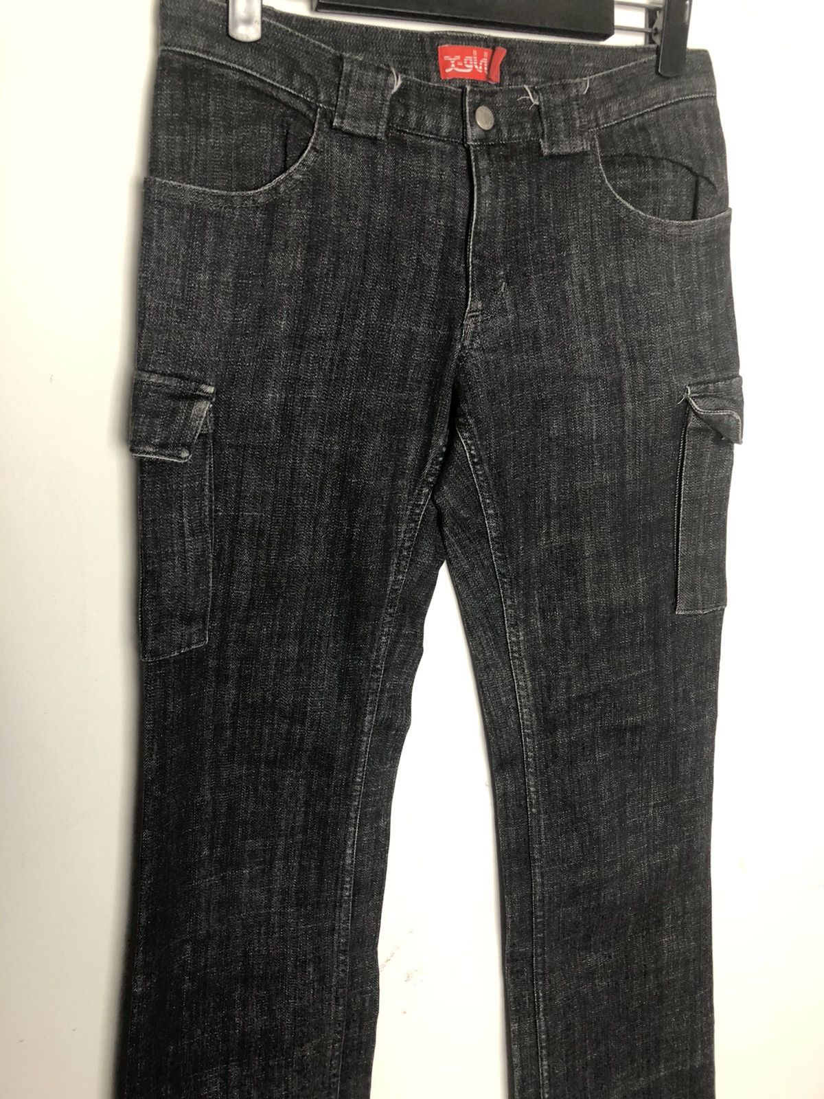 If Six Was Nine Japanese X-Girl Flared Jeans Cargo Denim Size US 30 / EU 46 - 3 Thumbnail