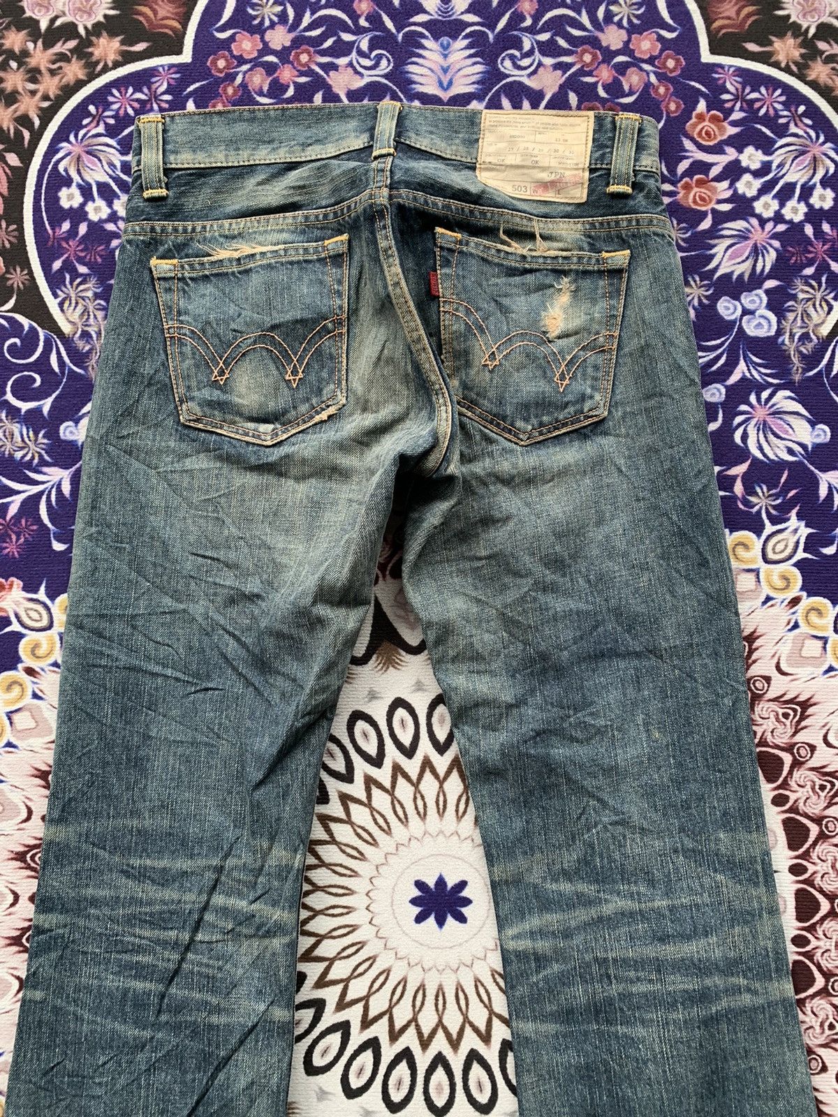 Edwin Japan Vintage Edwin Wide Leg Distressed Denim Size US 30 / EU 46 - 12 Thumbnail