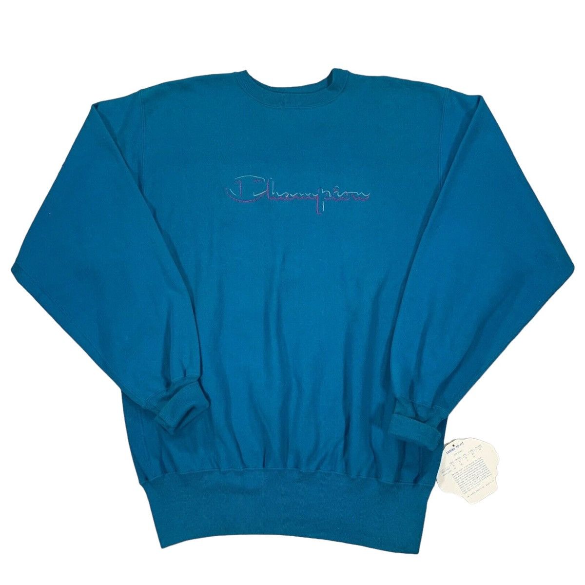 Champion VTG 90s Champion Reverse Weave Blue Script Logo Sweatshirt Size US XXL / EU 58 / 5 - 1 Thumbnail