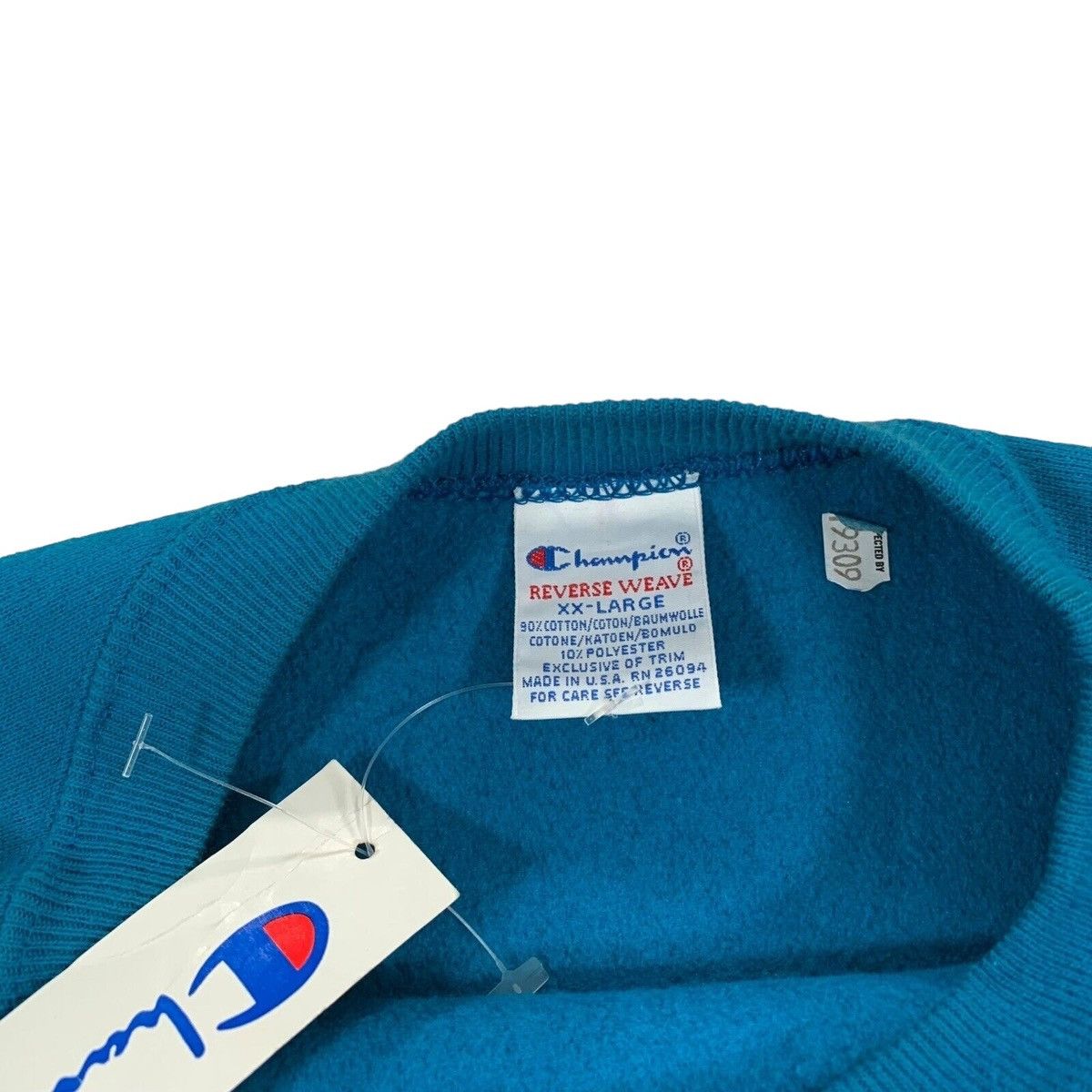 Champion VTG 90s Champion Reverse Weave Blue Script Logo Sweatshirt Size US XXL / EU 58 / 5 - 5 Thumbnail