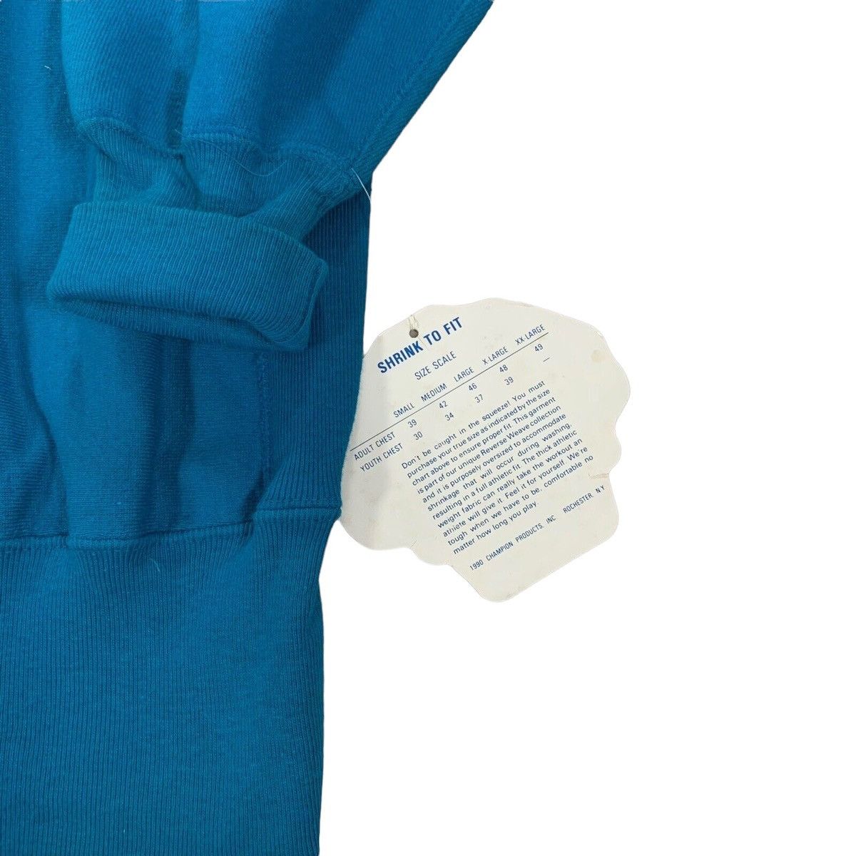 Champion VTG 90s Champion Reverse Weave Blue Script Logo Sweatshirt Size US XXL / EU 58 / 5 - 4 Thumbnail