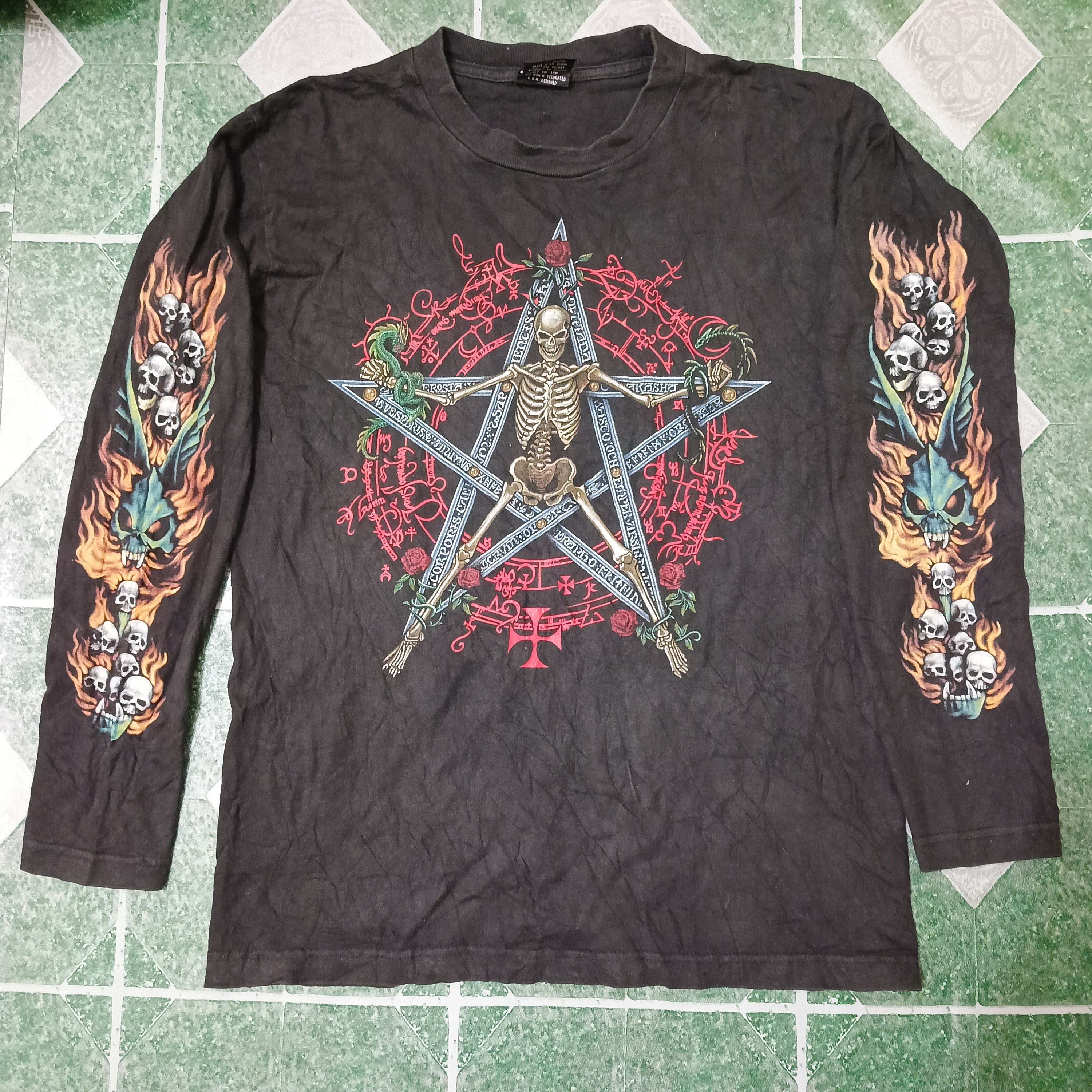 Vintage Vintage Metal Design Skull ONLY THE STRONG SURVIVE Size US S / EU 44-46 / 1 - 1 Thumbnail