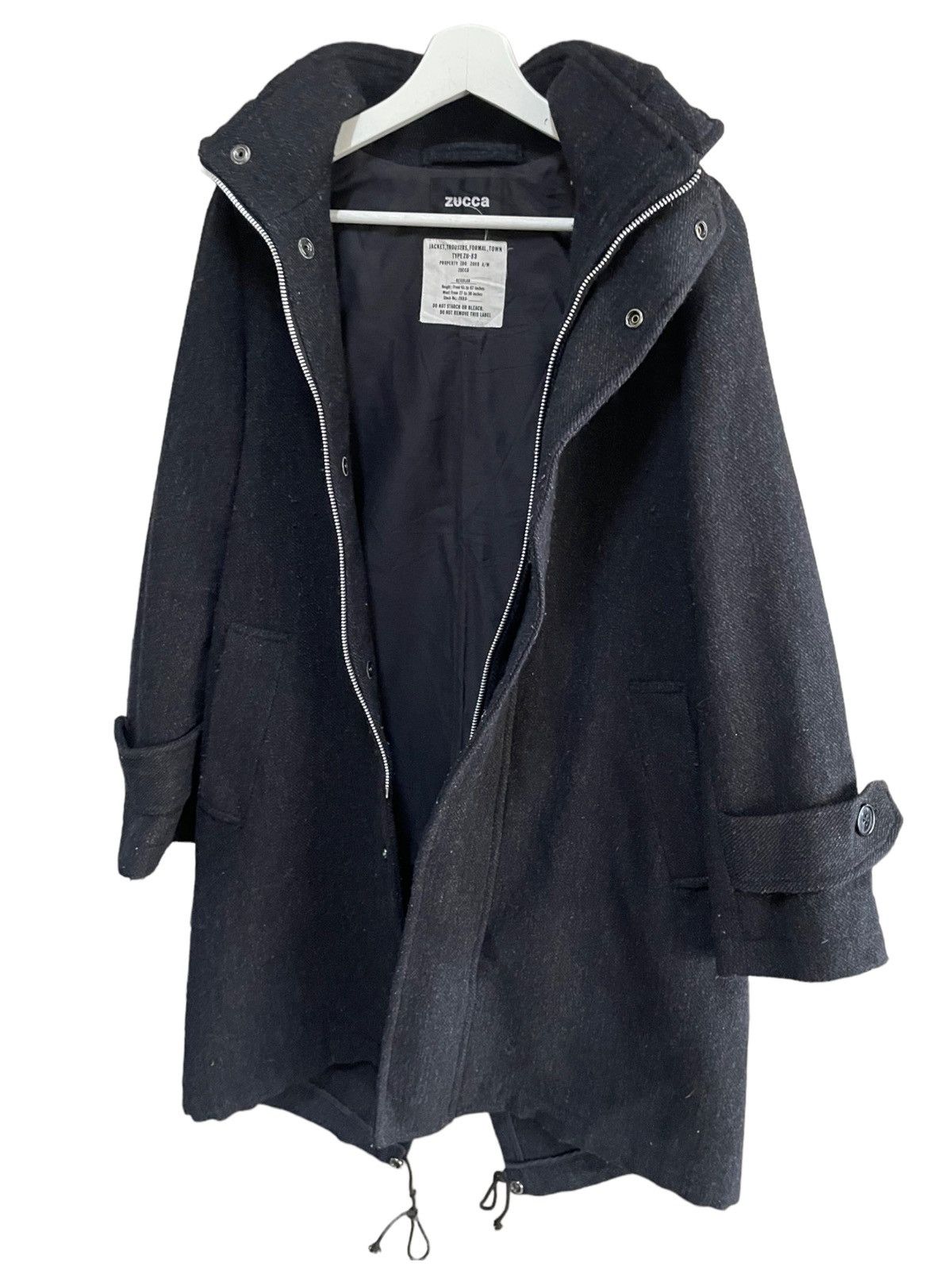 CABANE de ZUCCa × Issey Miyake × Japanese Brand 💥ZUCCA ISSEY MIYAKE WOOL PARKA JACKET Size US S / EU 44-46 / 1 - 6 Thumbnail