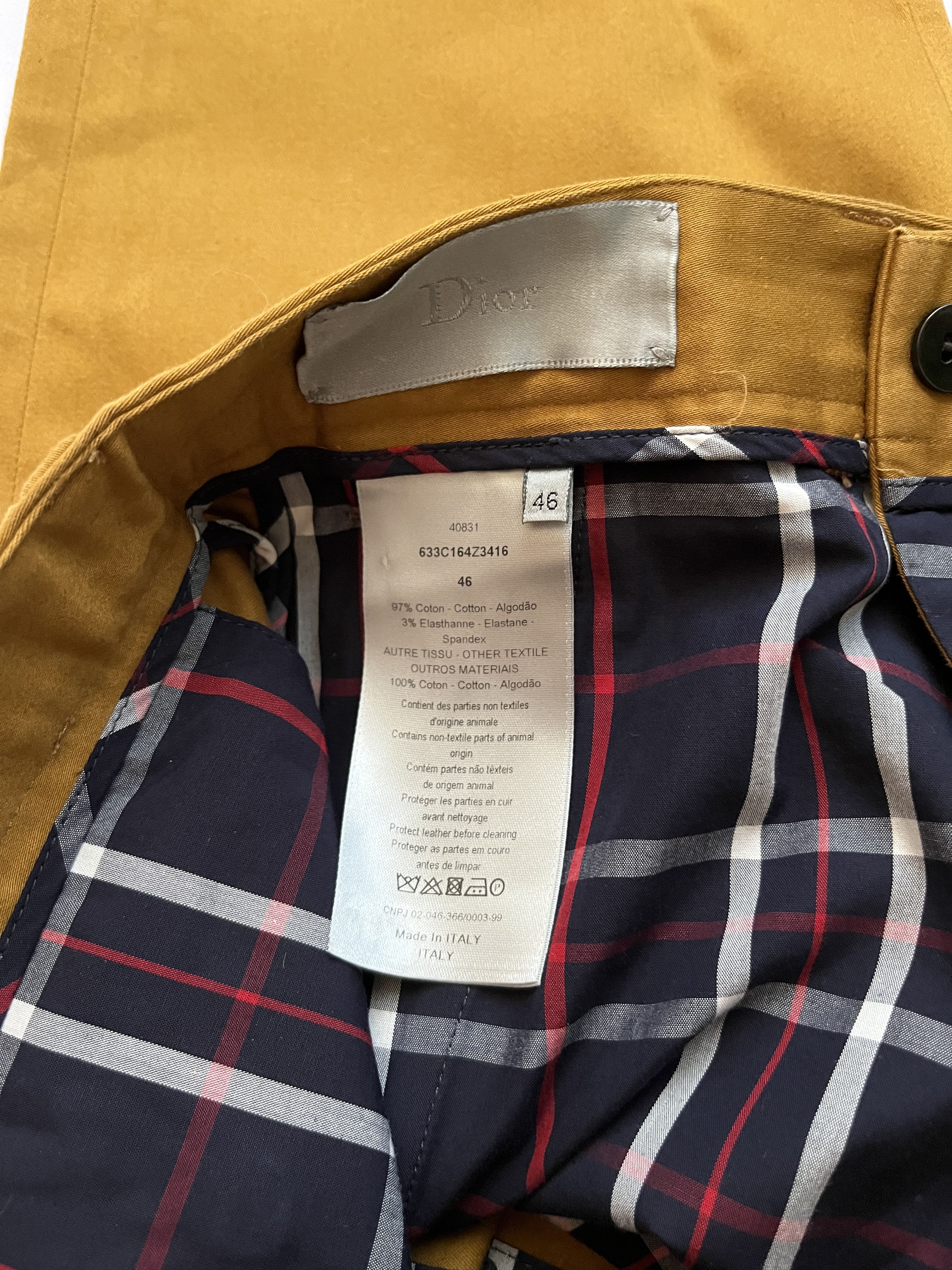 Dior ⚡️QUICK SALE⚡️Dior KVA Dark Mustard Pants Trousers Size US 30 / EU 46 - 4 Thumbnail