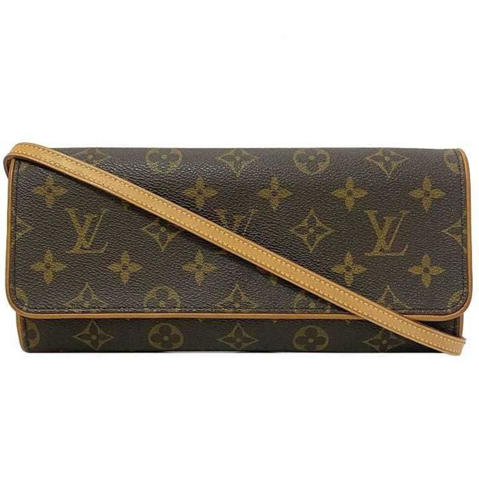 Auth Louis Vuitton Monogram Pochette Twin GM M51852 Women's Shoulder Bag