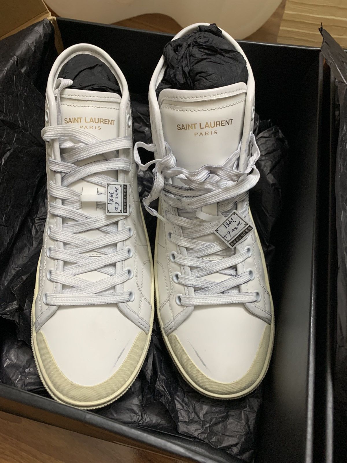 Saint Laurent Paris SL37 Saint Laurent Diamond Patch High Sneaker Size US 7 / EU 40 - 1 Thumbnail