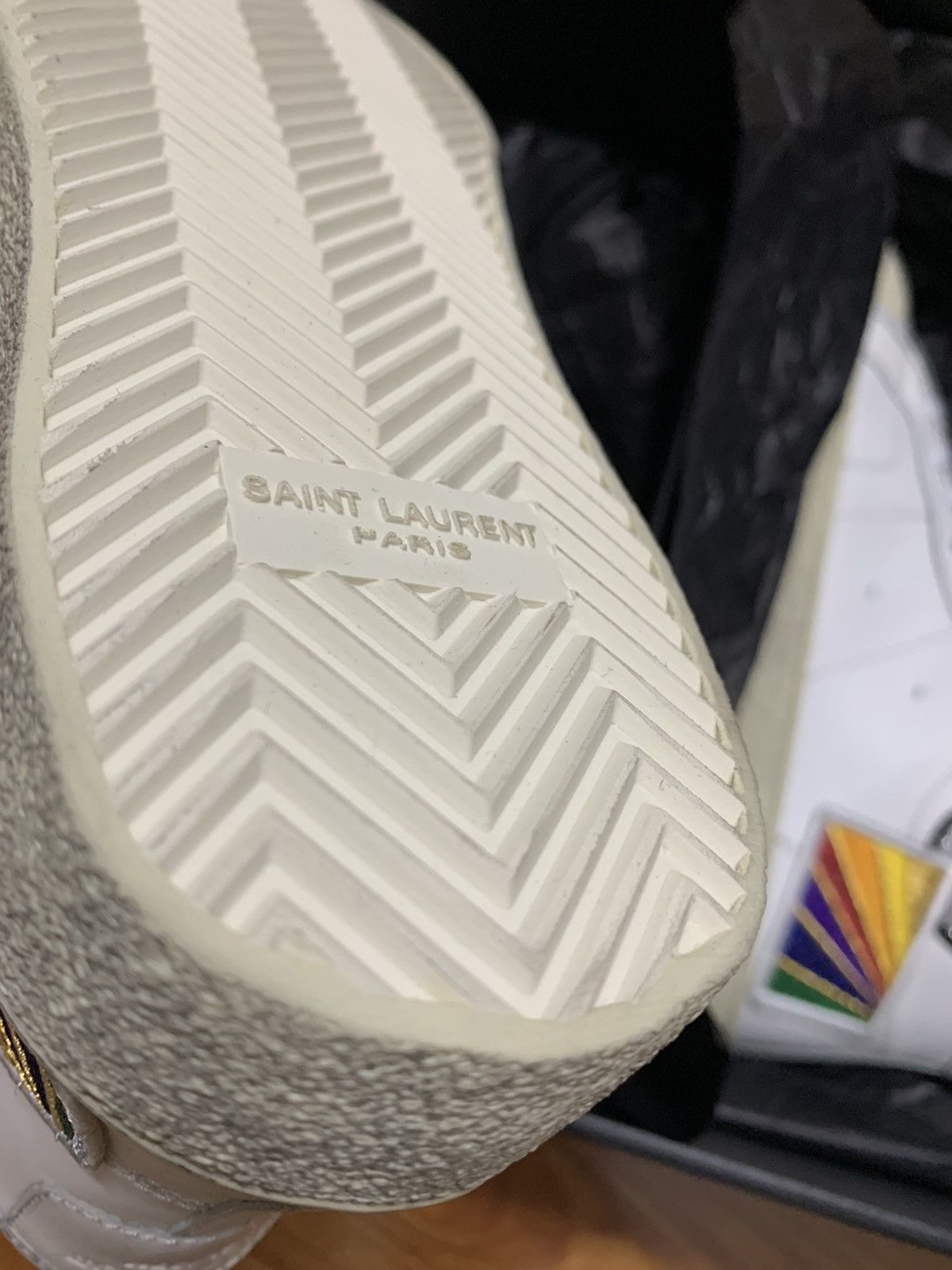 Saint Laurent Paris SL37 Saint Laurent Diamond Patch High Sneaker Size US 7 / EU 40 - 5 Thumbnail