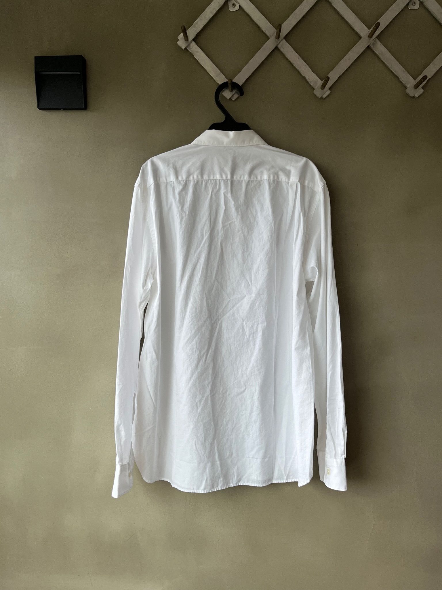 Muji MUJI Japan Organic Cotton Men Minimal Artist White Shirt Size US L / EU 52-54 / 3 - 3 Thumbnail