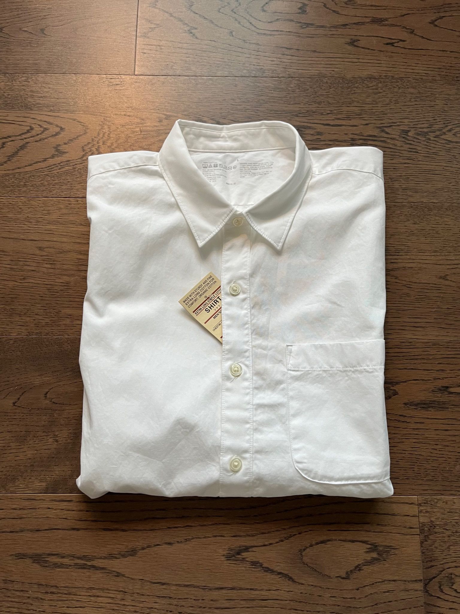 Muji MUJI Japan Organic Cotton Men Minimal Artist White Shirt Size US L / EU 52-54 / 3 - 2 Thumbnail