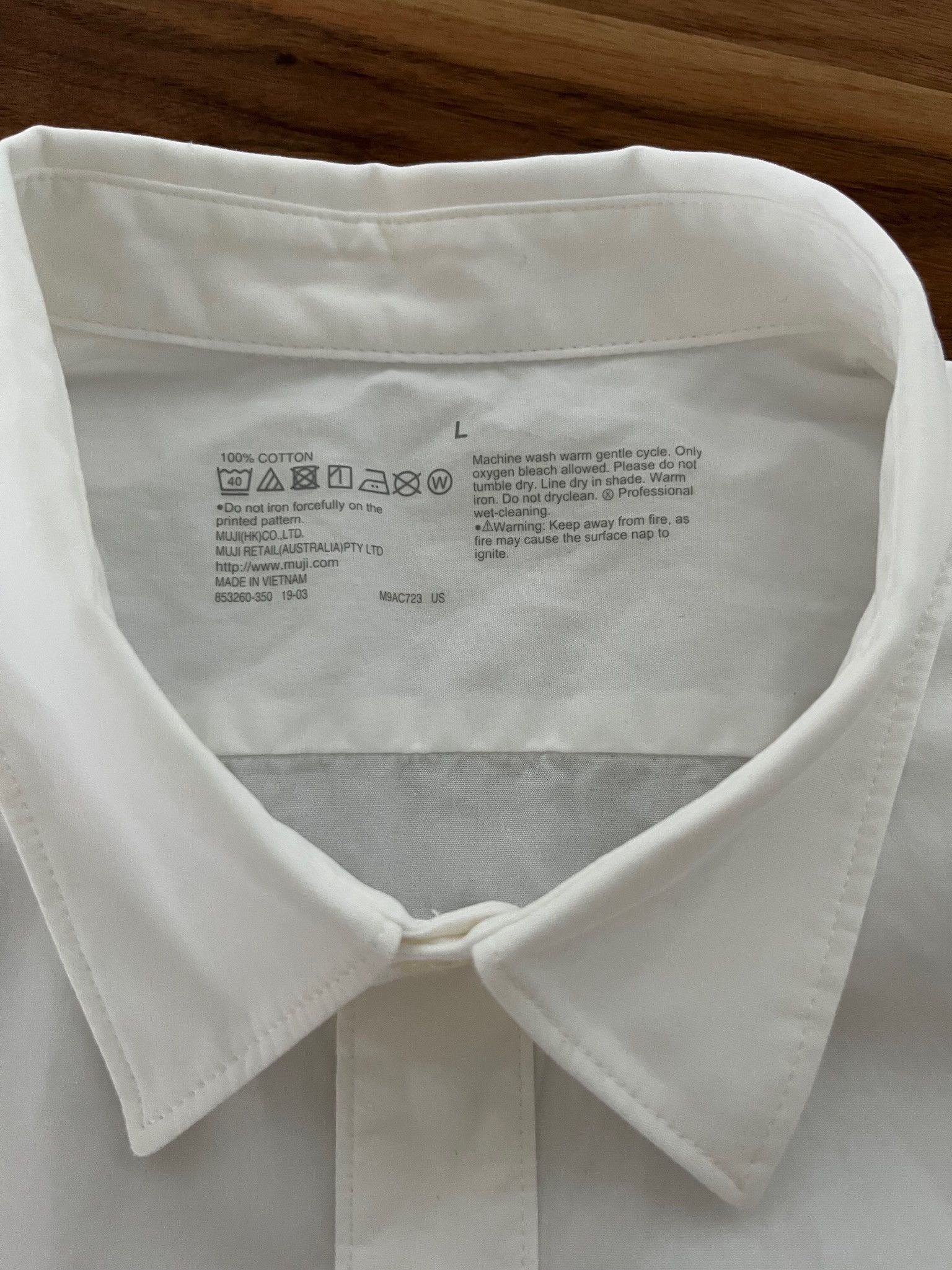 Muji MUJI Japan Organic Cotton Men Minimal Artist White Shirt Size US L / EU 52-54 / 3 - 4 Thumbnail