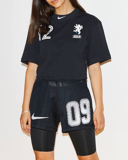 image of Nike Lab - Off White - Mercurial Nrg Mesh Short in Black, Women's (Size 24)