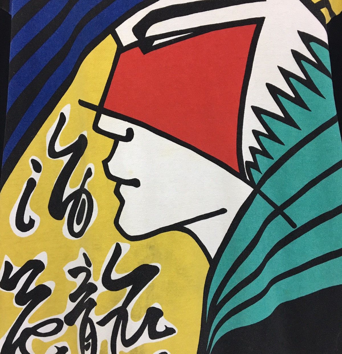 Designer × Japanese Brand × Kansai Yamamoto Kansai Yamamoto Over Print Face Sweatshirt Size US XL / EU 56 / 4 - 8 Thumbnail