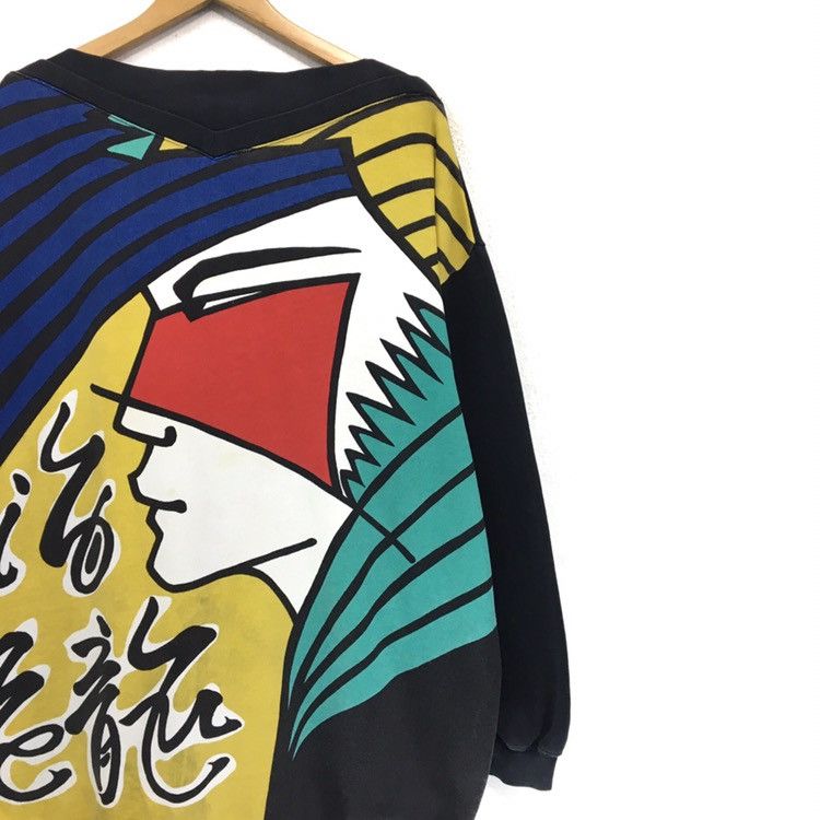 Designer × Japanese Brand × Kansai Yamamoto Kansai Yamamoto Over Print Face Sweatshirt Size US XL / EU 56 / 4 - 5 Thumbnail