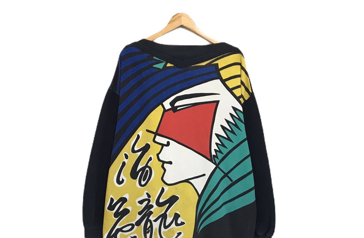 Designer × Japanese Brand × Kansai Yamamoto Kansai Yamamoto Over Print Face Sweatshirt Size US XL / EU 56 / 4 - 2 Thumbnail