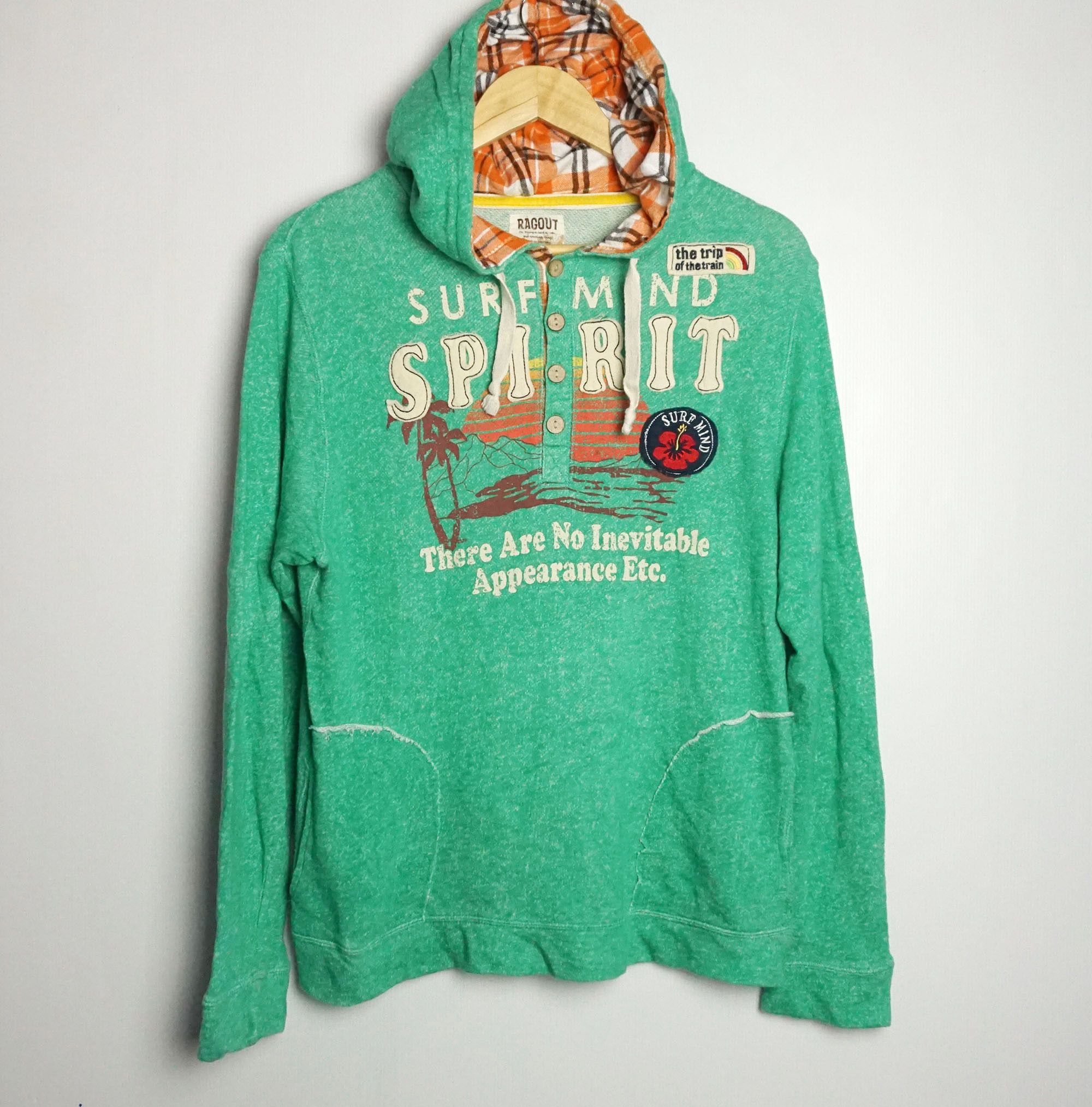 Japanese Brand RAGOUT Patched and Printed Hoodie Size US M / EU 48-50 / 2 - 3 Thumbnail