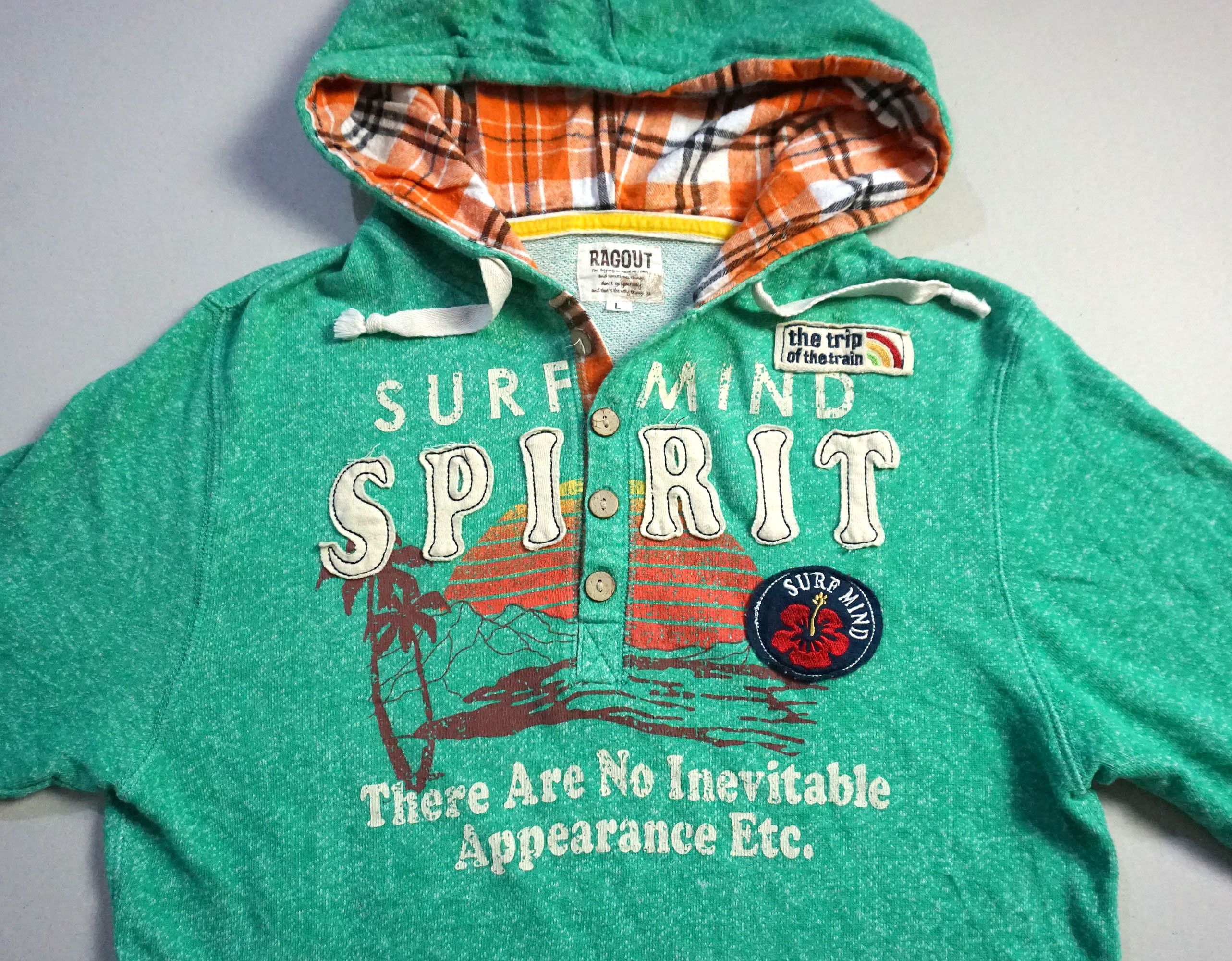 Japanese Brand RAGOUT Patched and Printed Hoodie Size US M / EU 48-50 / 2 - 2 Thumbnail