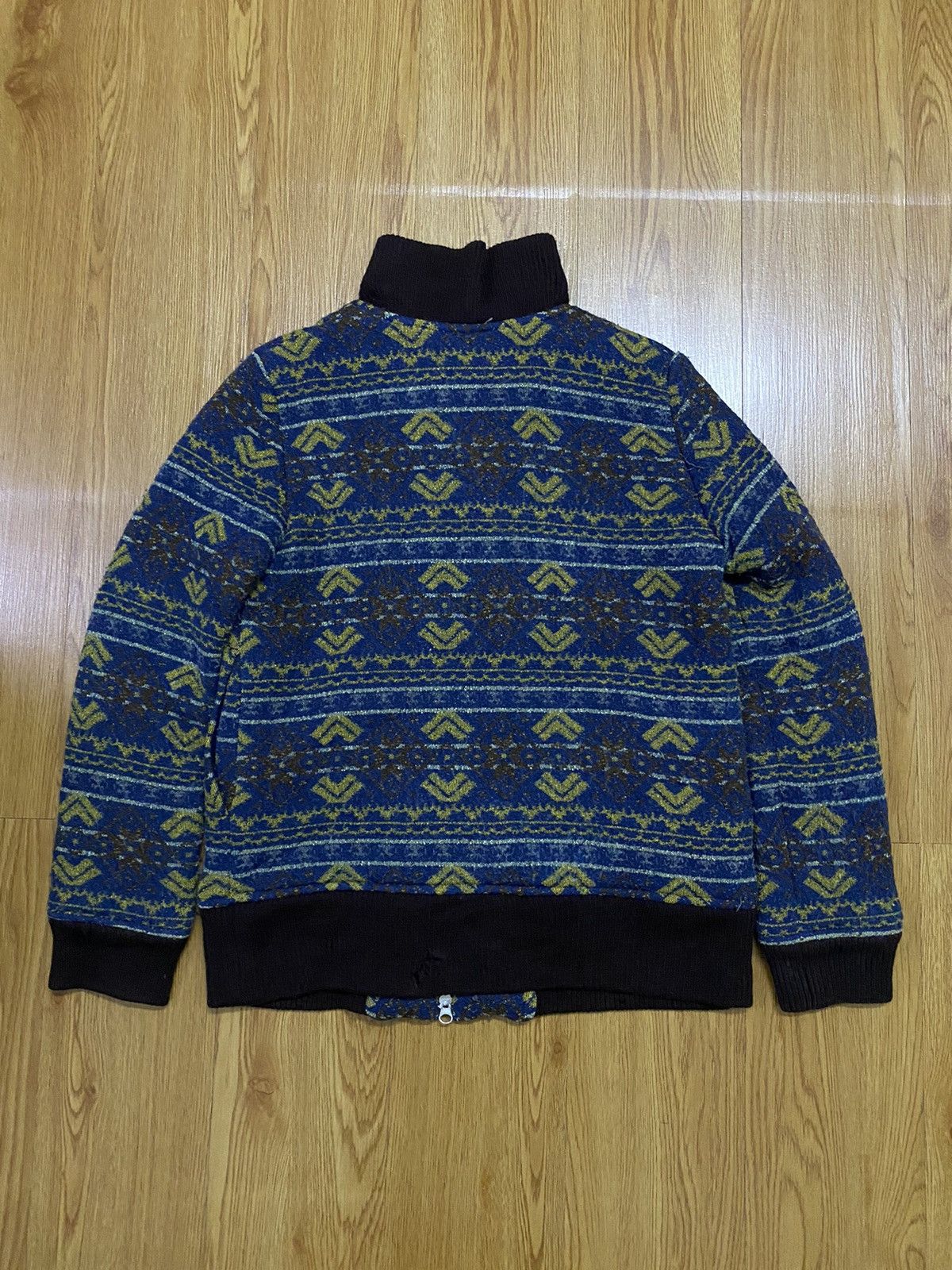 Issey Miyake Sunaokuwahara by Issey Miyaki Navajo Design Wool Jacket Size US M / EU 48-50 / 2 - 2 Thumbnail