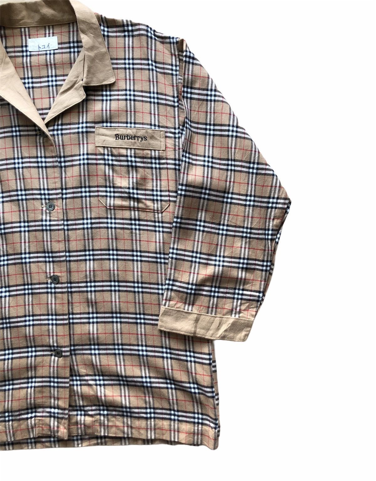 Burberry 1990s Burberrys nova-check Open Collar Shirt Size US L / EU 52-54 / 3 - 3 Thumbnail