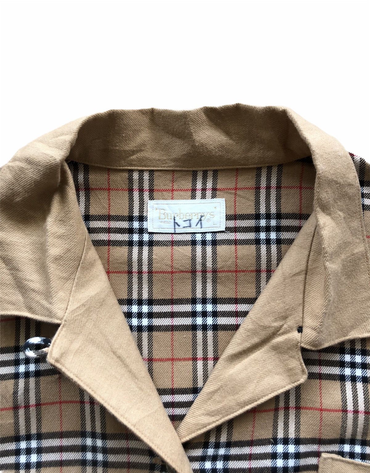 Burberry 1990s Burberrys nova-check Open Collar Shirt Size US L / EU 52-54 / 3 - 6 Thumbnail